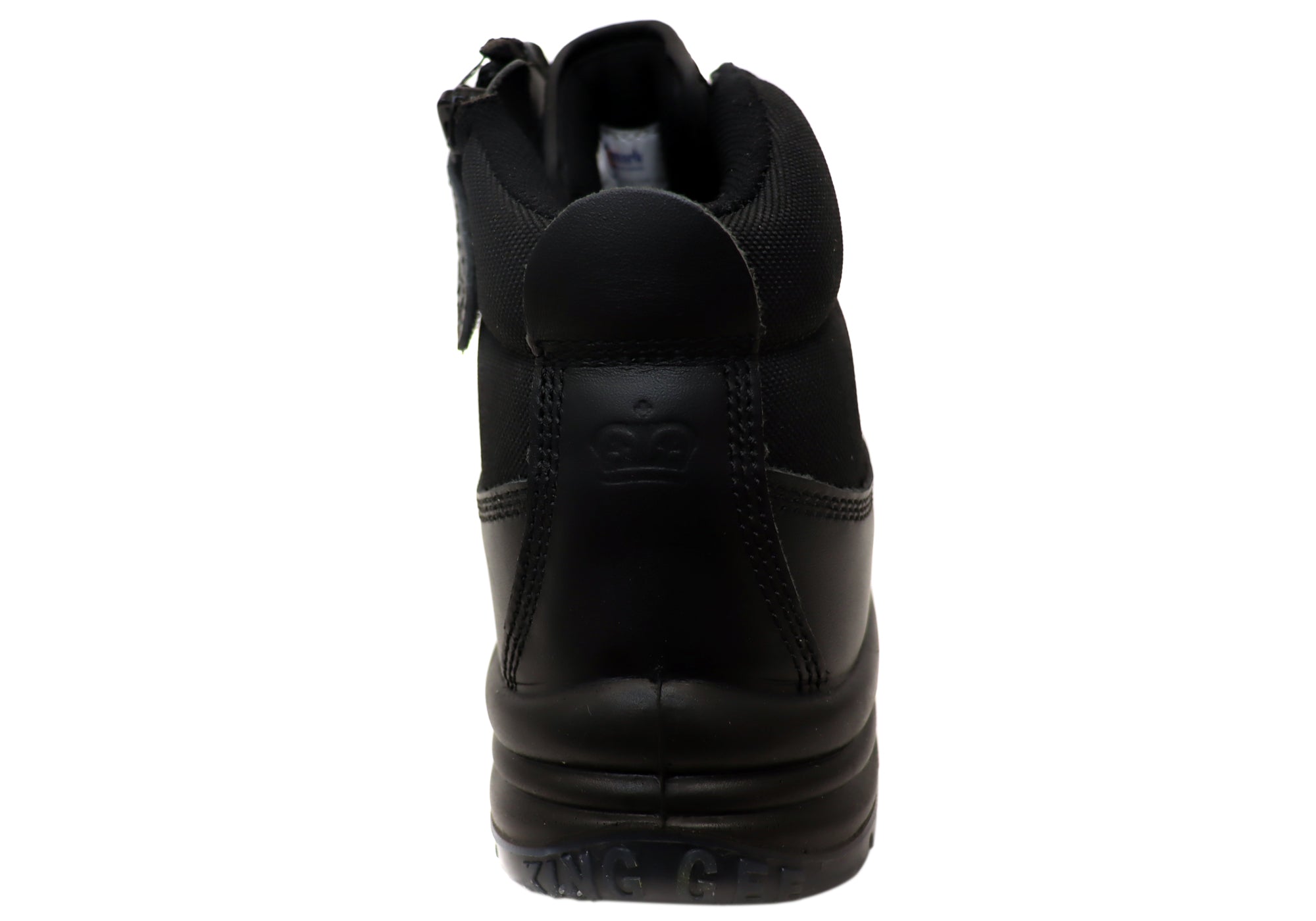 KingGee Men's Steel Toe Work Boots - Black Safety Boots for Construction, Warehouse & Outdoor Work | Durable Tradie Footwear