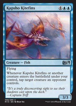Magic The Gathering Kapsho Kitefins (066/269) Foil Card - MTG M15 Rare Creature - Collectible Trading Card Game for Deck Building & Strategy Battles