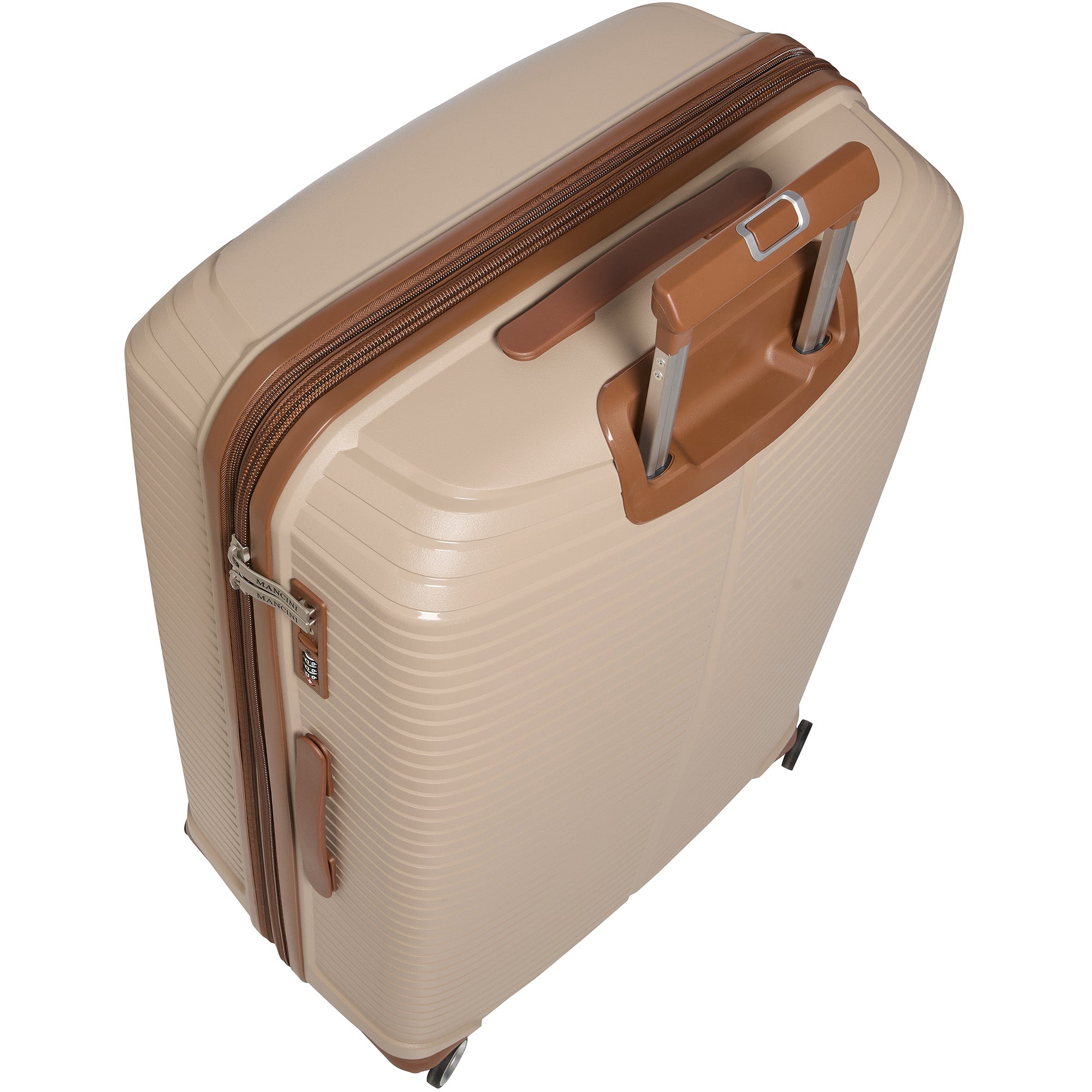Mancini St. Lucia Collection 2-Piece Polypropylene Spinner Luggage Set (Carry On & Large Check-In Suitcase) - Lightweight Durable Travel Luggage for Business Trips & Family Vacations