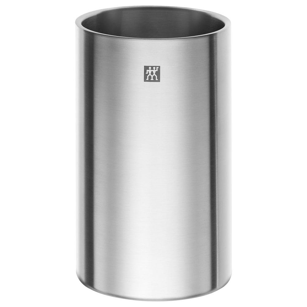 ZWILLING Sommelier Stainless Steel Wine Cooler - Premium Silver Chiller for White & Red Wine - Perfect for Parties, Dining & Home Bars