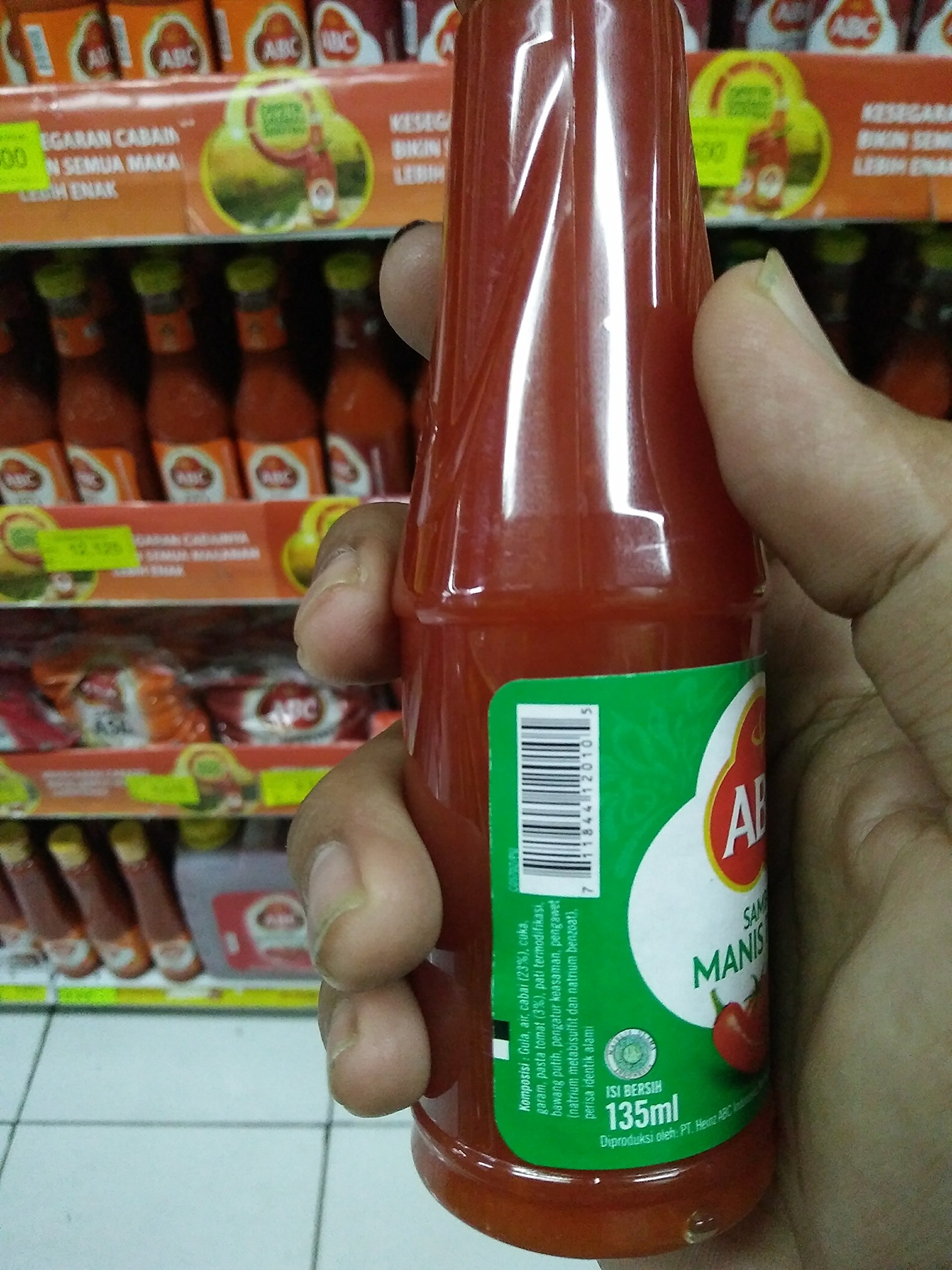 ABC Sambal Manis Pedas (Hot & Sweet Chili Sauce) - 135ml (Pack of 3) | Authentic Indonesian Condiment for Noodles, Rice & Grilled Meals | Perfect for Cooking, Dipping & Marinades