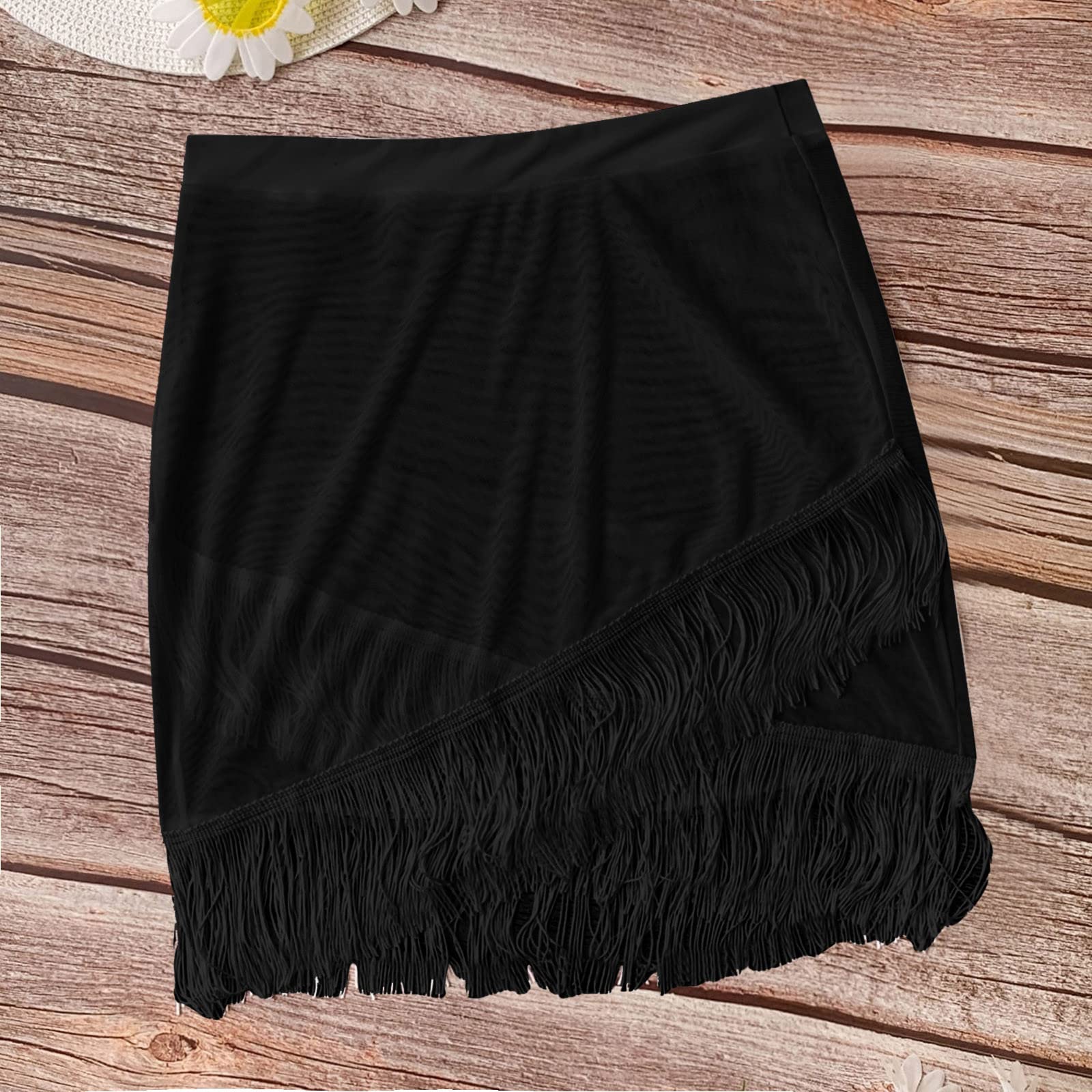 Women's Sheer Mesh Beach Cover Up Shorts - Solid Color Swimwear Short Skirt for Pool, Vacation & Summer Outfits