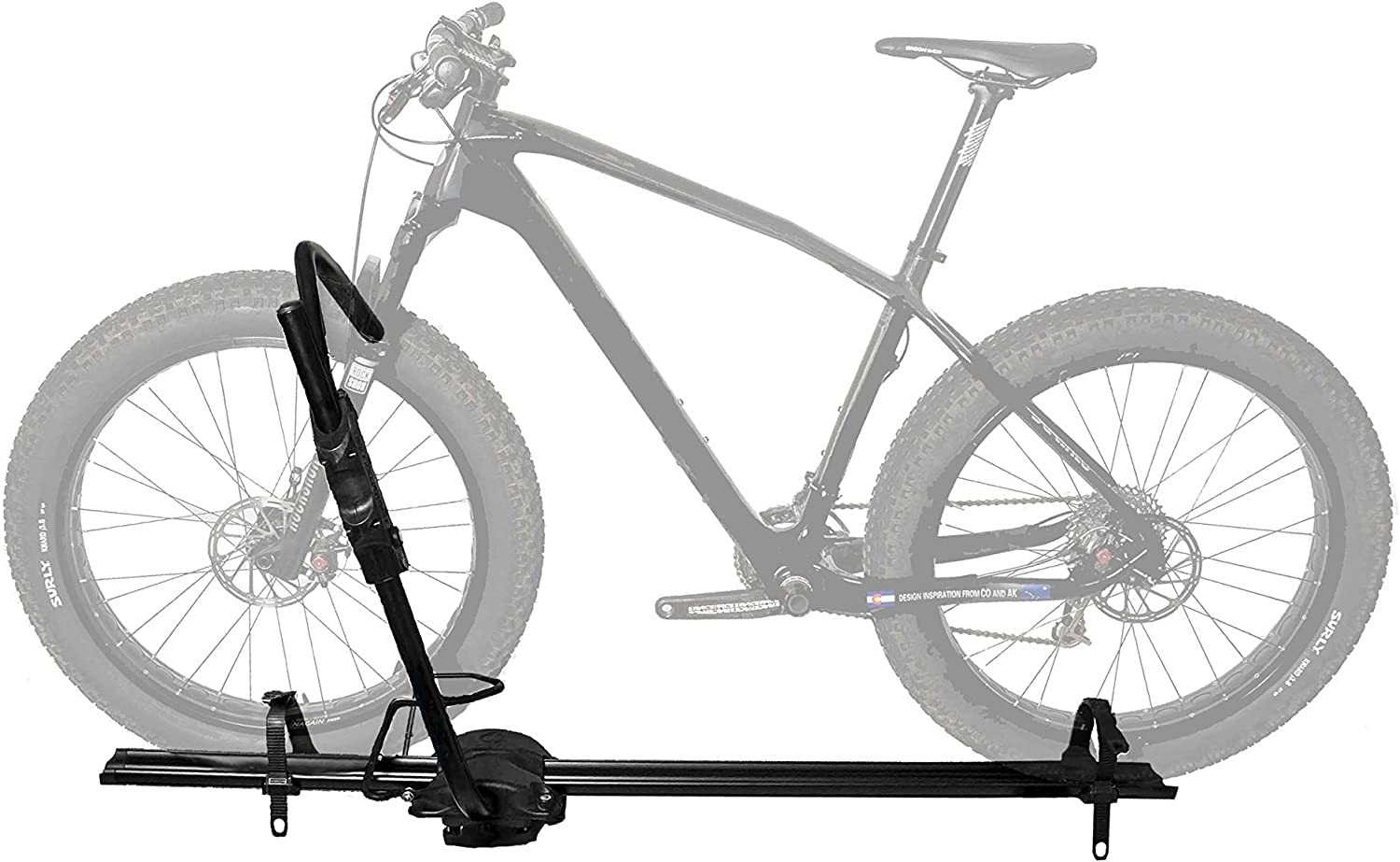 RockyMounts Tomahawk Upright Roof Bike Rack - Heavy Duty Bicycle Carrier for Cars, SUVs & Trucks - Perfect for Road Trips, Mountain Biking & Outdoor Adventures
