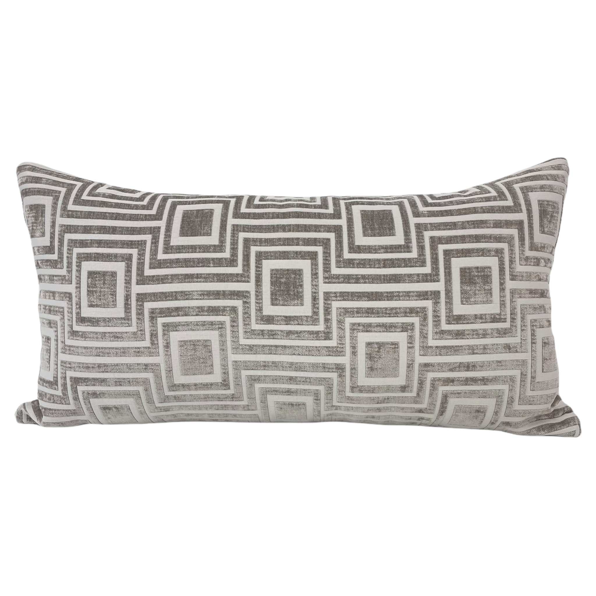 Linara Dove Geometric Lumbar Pillow 12x22 - Decorative Throw Pillow for Sofa, Bed & Couch - Modern Home Decor Accent for Living Room, Bedroom & Office