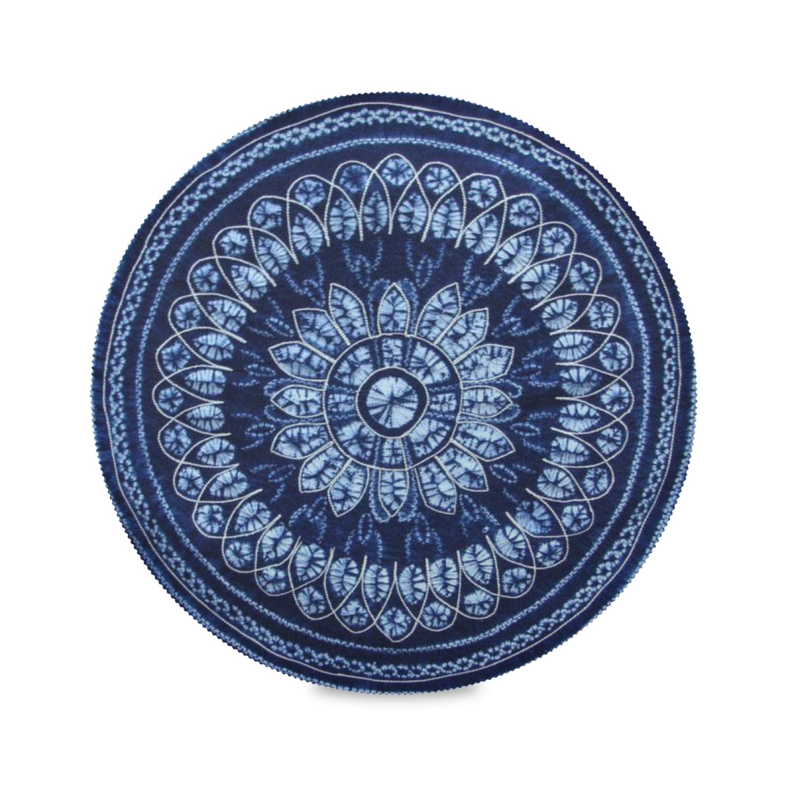 Premium Navy Blue Round Placemats Set of 6 - Waterproof & Heat-Resistant Dining Table Mats for Everyday Use, Dinner Parties & Holiday Decor - Elegant Kitchen & Home Decor Accessories