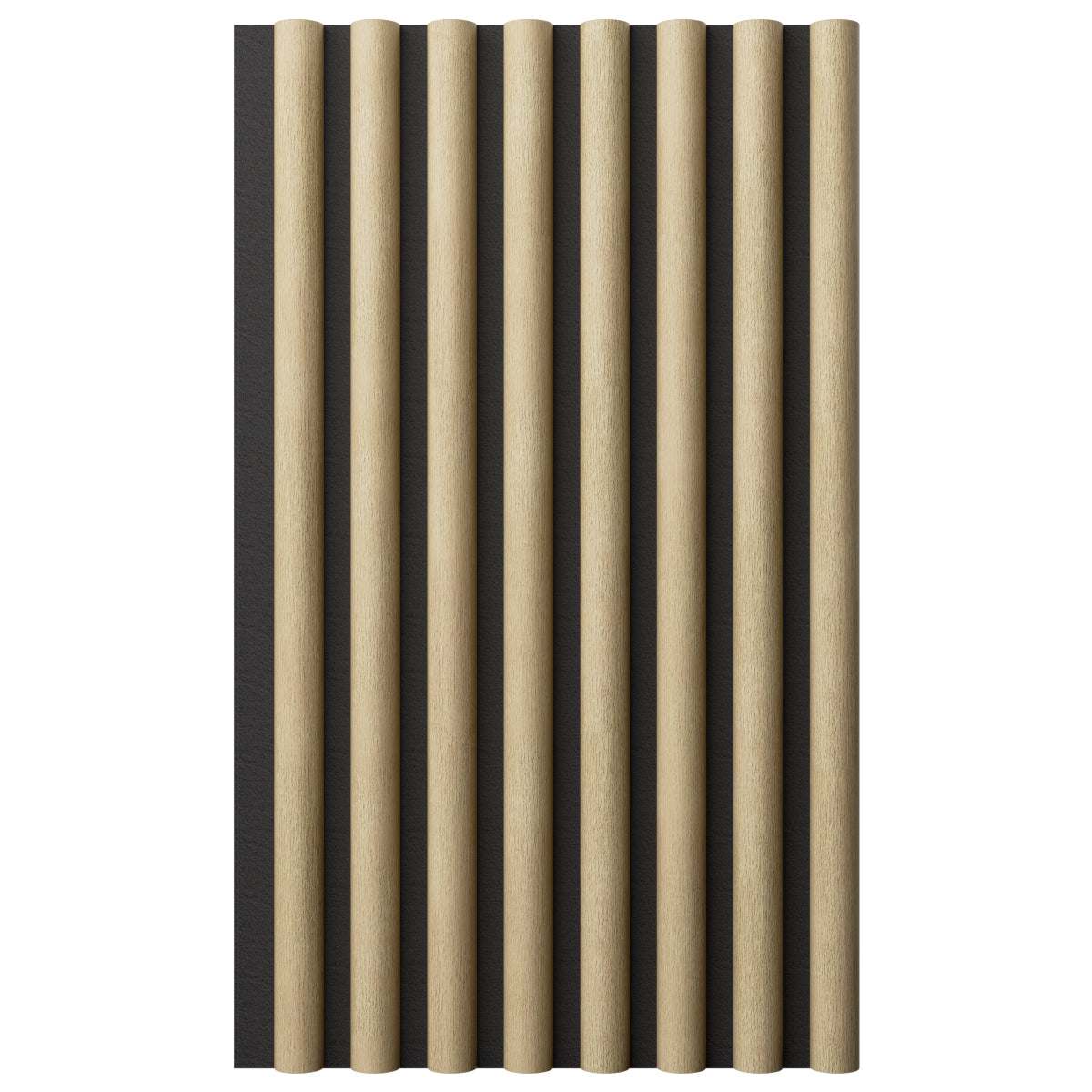 Acoustic Slat Wood Wall Panel - Half Round Slats for Home Theater, Office & Studio Soundproofing | Natural Wood Wall Decor