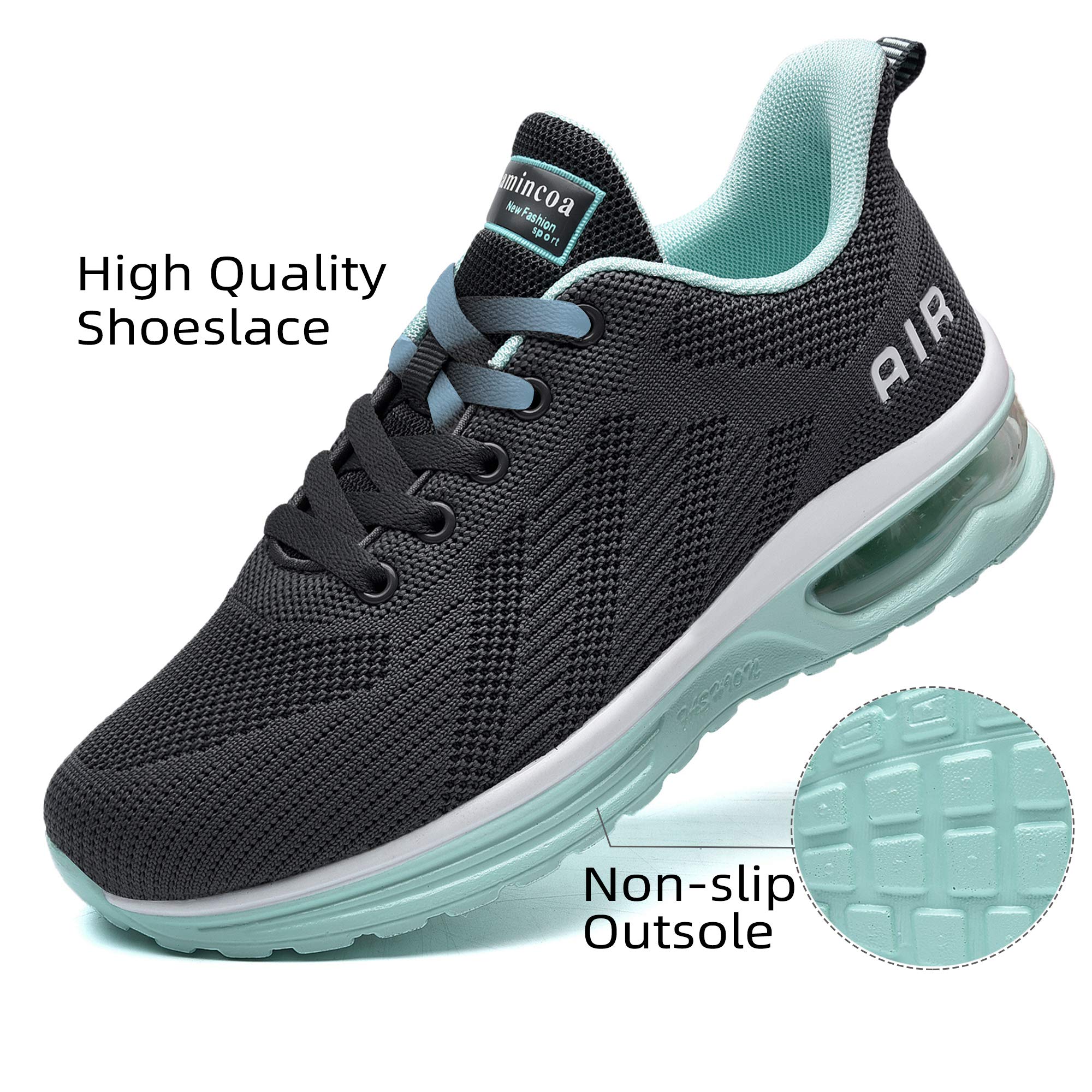 Lamincoa Women's Lightweight Running Shoes - Breathable Mesh Sneakers with Air Cushion for Walking, Tennis, Gym Workout & Sports | Non-Slip Comfort for Active Lifestyles