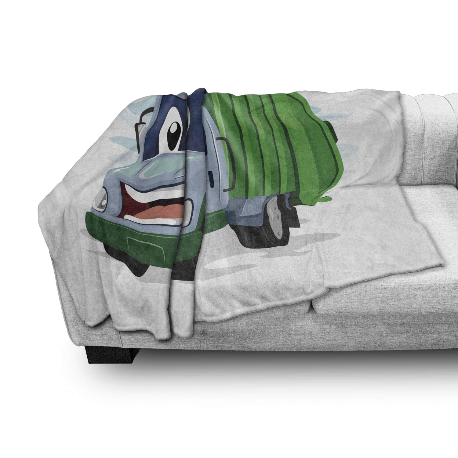 Ambesonne Garbage Truck Fleece Throw Blanket - 60