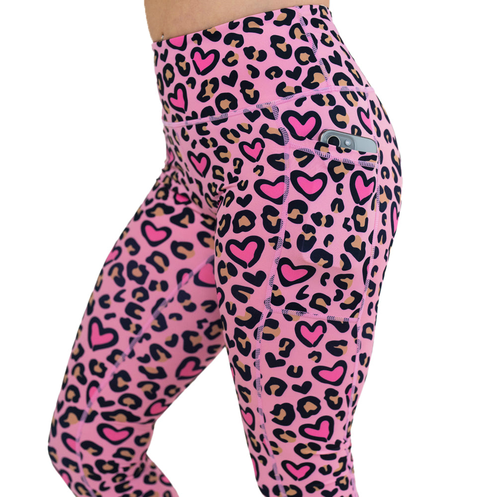 Wild At Heart Leggings - High Waist Yoga Pants for Women, Soft & Stretchy Workout Leggings - Perfect for Yoga, Gym, Running and Everyday Wear