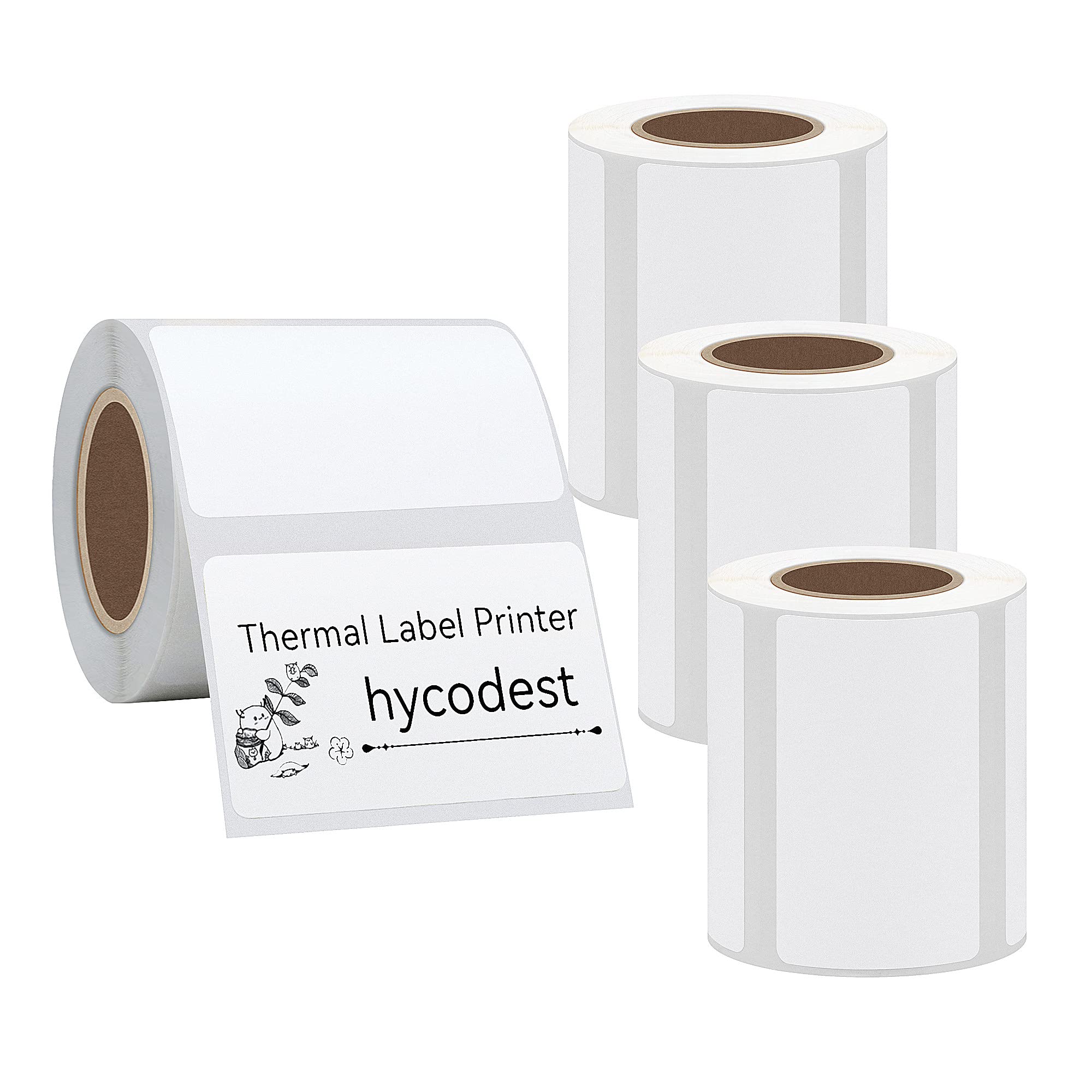 Thermal Printing Paper Rolls 50x30mm 200pcs - Compatible with Most Thermal Label Printers - White Sticker Labels for Shipping, Packaging & Inventory Management