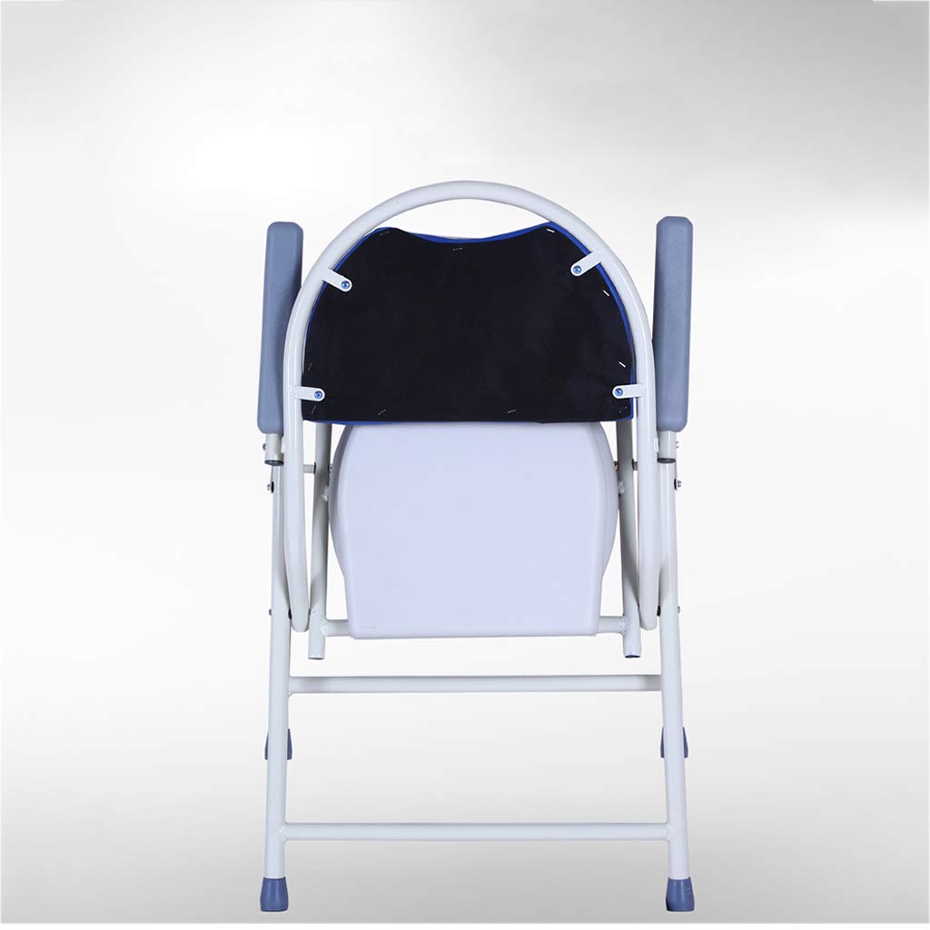 Foldable Commode Chair with Safety Steel Frame - Portable Bath Toilet Seat for Seniors & Disabled - Tool-Free Assembly - Ideal for Elderly Care, Pregnancy, and Post-Surgery Recovery (Homecare & Medical Use)