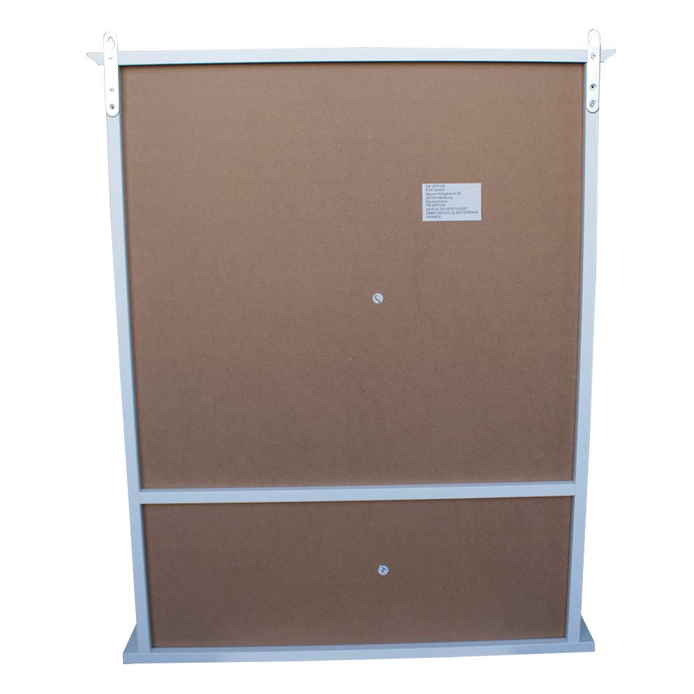 White Aelph Single Door 3-Compartment Bathroom Storage Cabinet with Mirror - Space-Saving Organizer for Bathroom, Bedroom, or Entryway
