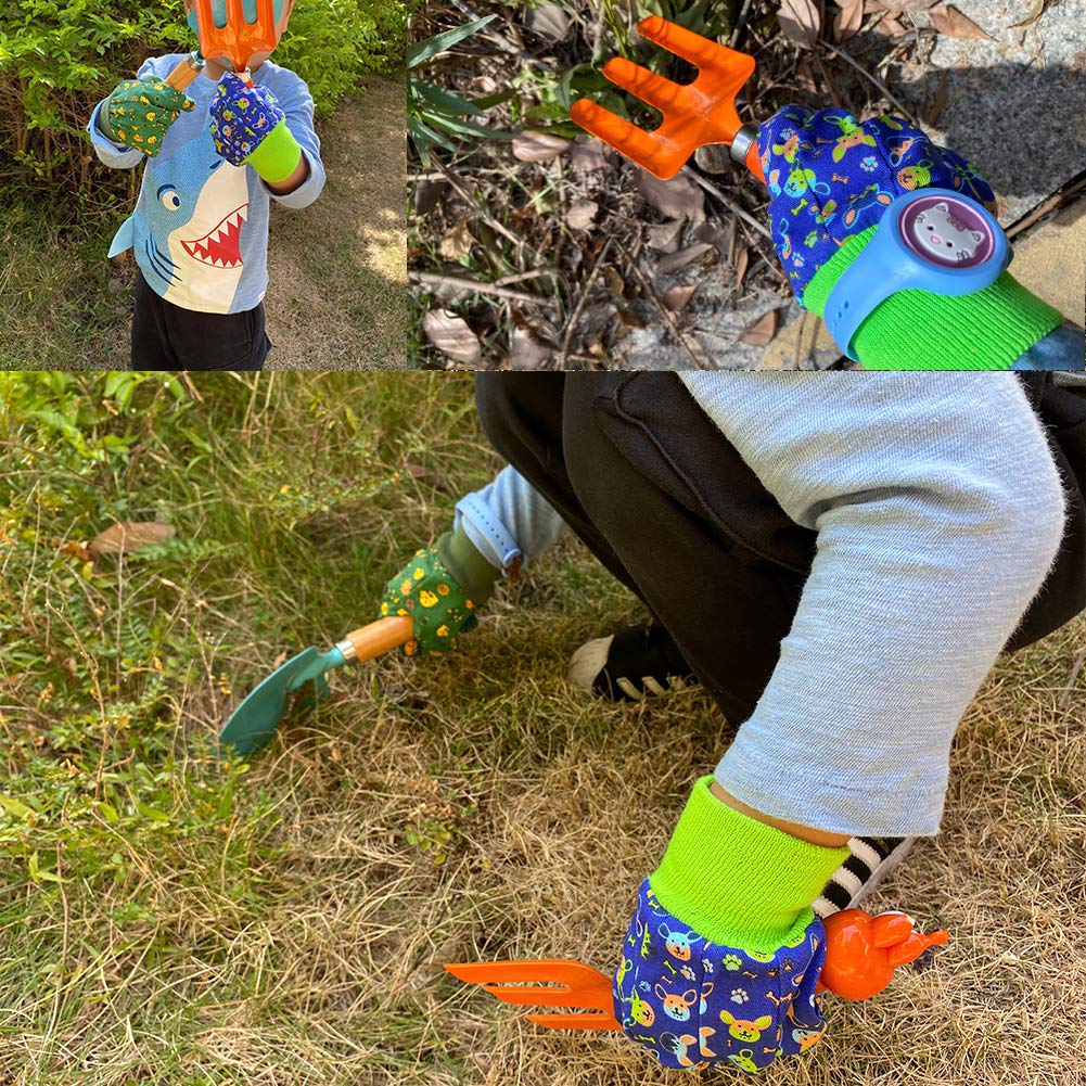 **Kids Gardening Tools Set - 4-Piece Metal Hand Shovel & Mini Garden Tools for Children | Safe Outdoor Toy for Soil Planting, Digging & Transplanting | Perfect for Backyard, School Projects & Family Gardening Activities**