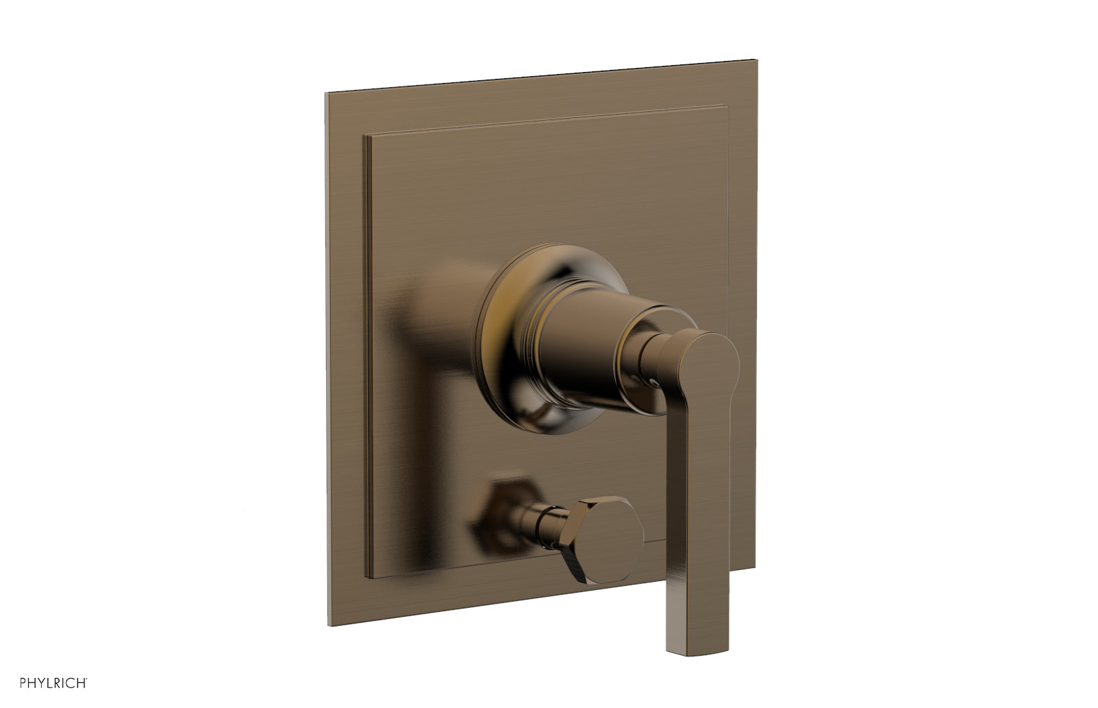 HEX MODERN Pressure Balance Shower Plate with Diverter and Handle Trim Set 4 102 - Chrome Finish Bathroom Fixture for Spa-Like Shower Experience