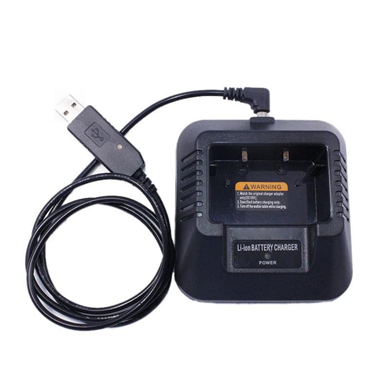 Baofeng UV-5R UV-5RE DM-5R USB Battery Charger - Portable Walkie Talkie & Ham Radio Charging Station - Perfect for Emergency Communication, Outdoor Adventures, and Two-Way Radio Enthusiasts