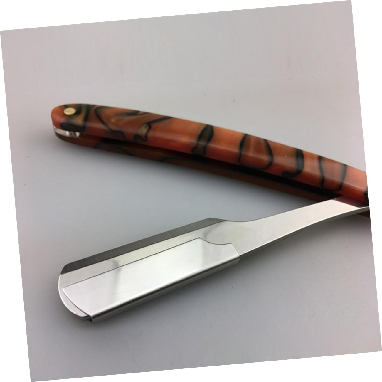 2-Pack Stainless Steel Straight Razor Blades for Men - Classic Wooden Handle Barber Razor for Precision Shaving & Grooming - Ideal for Wet Shaving, Beard Trimming & Professional Barbershop Use