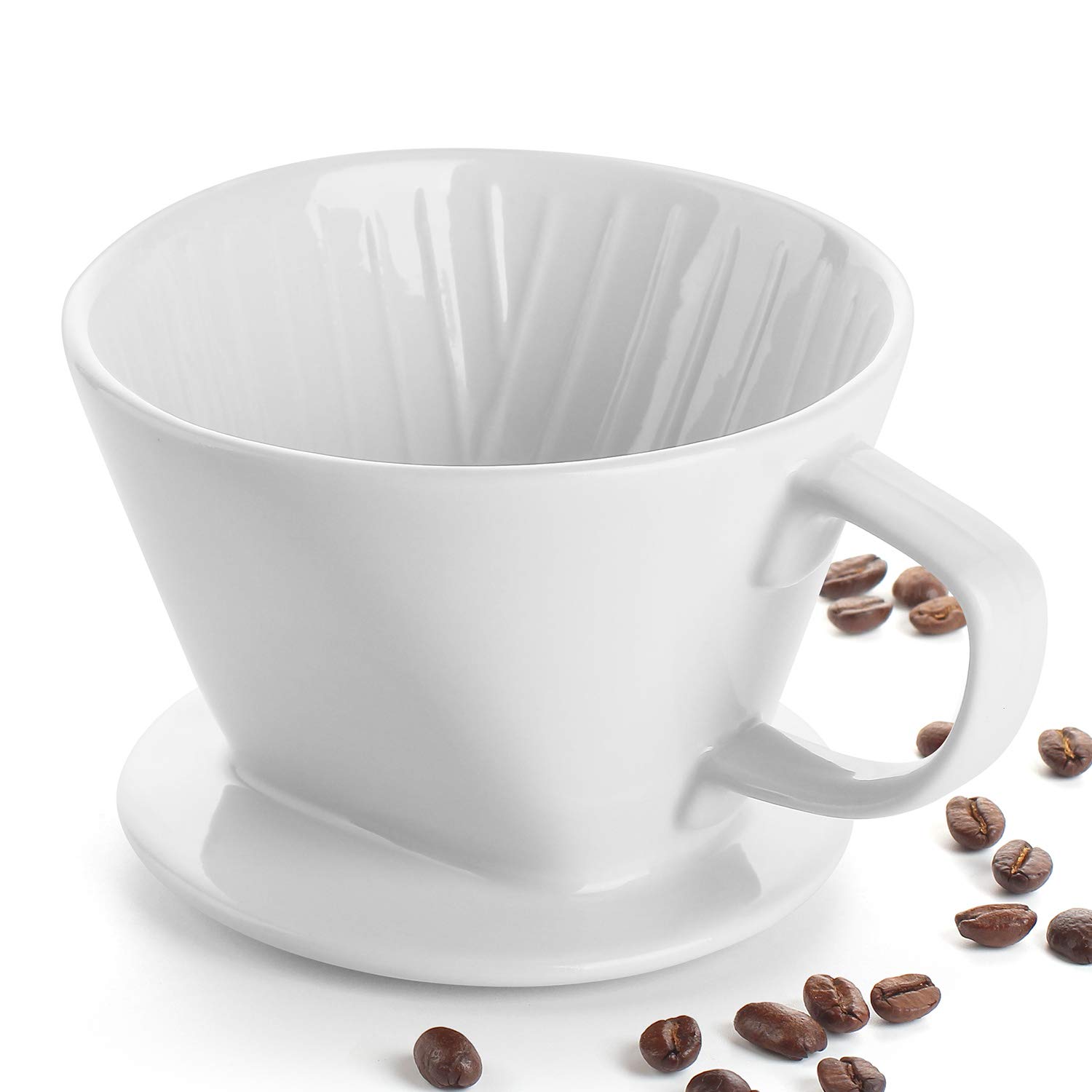 Premium DOWAN Porcelain Pour Over Coffee Maker - Manual Non-Electric Coffee Dripper for Slow Brewing Single Cups | Perfect Coffee Gift for Home, Office & Camping | Barista-Quality Pour Over Coffee Accessories