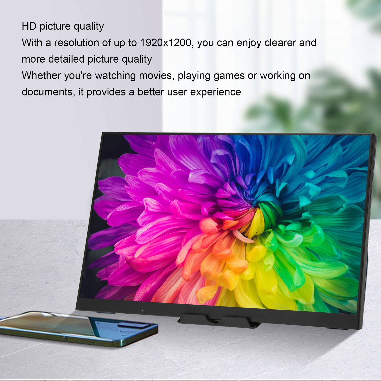 Ciciglow 16 Inch Portable Touch Screen Monitor with High Refresh Rate - Ideal for Home Office, Gaming, and Remote Work