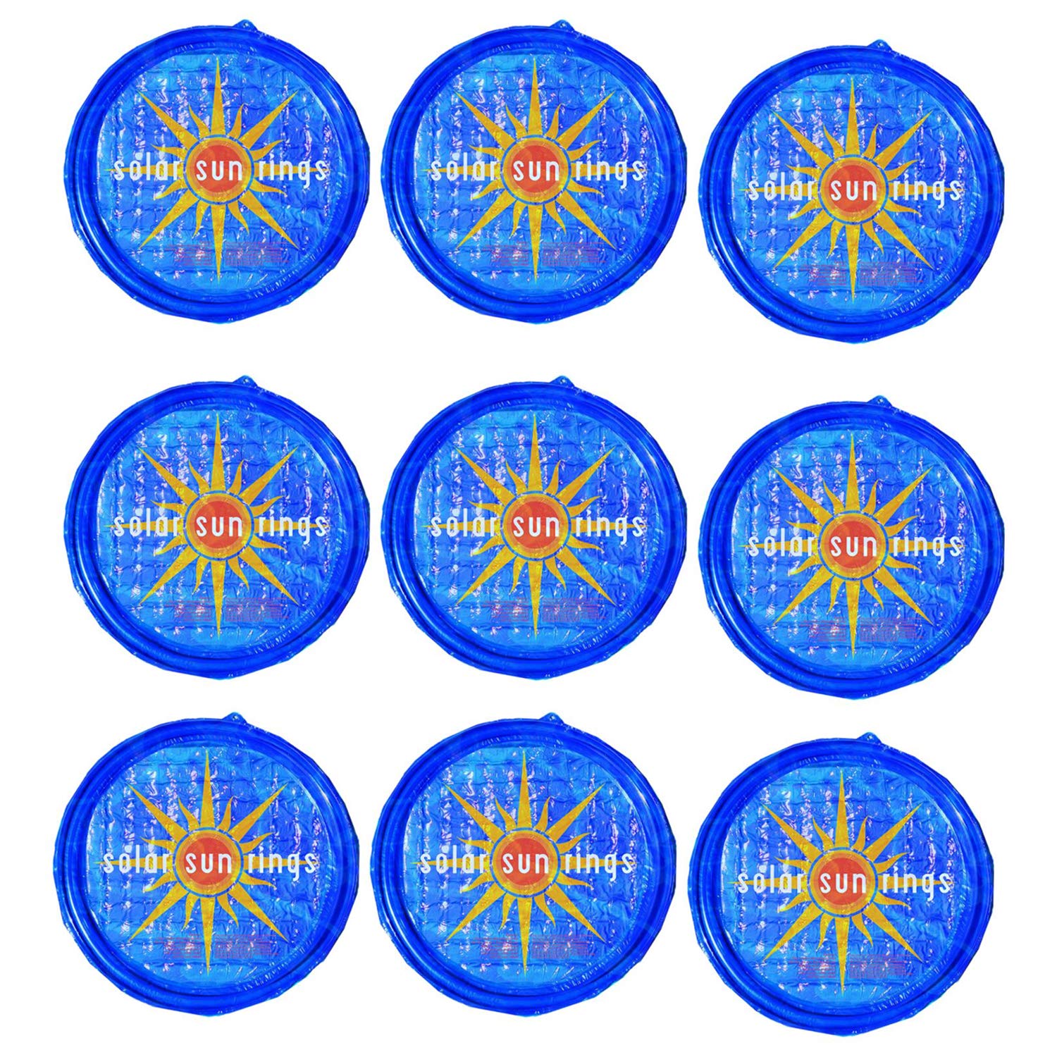 Solar Pool Heater - 9 Pack UV Resistant Solar Sun Rings for Above Ground & Inground Swimming Pools, Hot Tubs, and Spas | Efficient Water Heating Accessory | Durable Circular Solar Cover for Energy Savings | Perfect for Backyard, Vacation Homes & Resorts