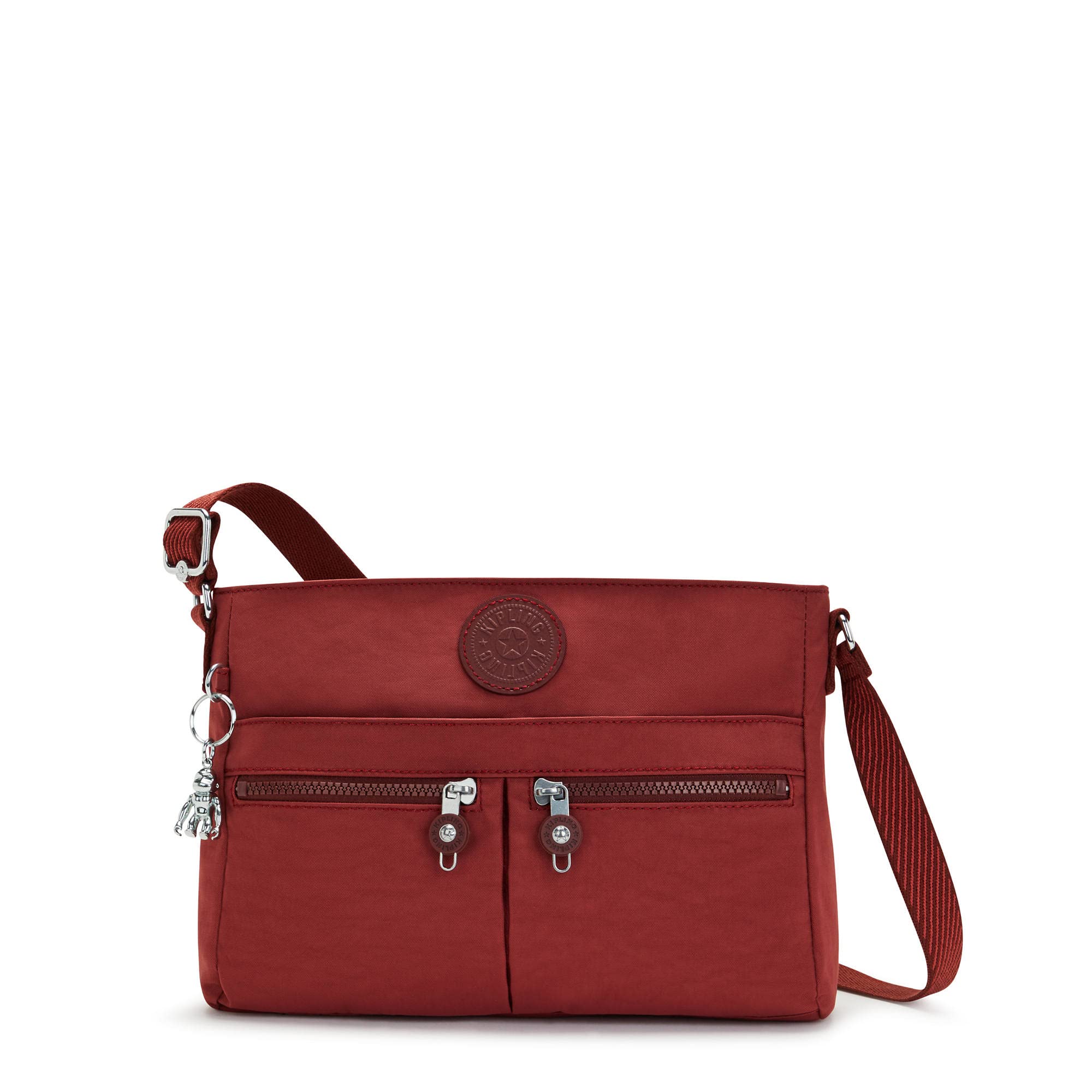 Kipling New Angie Crossbody Bag - Dusty Carmine | Lightweight & Stylish Shoulder Purse for Women | Perfect for Work, Travel & Everyday Use