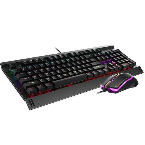 Dareu EK812T 104-Key LED Backlit Mechanical Gaming Keyboard and Mouse Combo - Perfect for PC Gaming, Office Work, and Typing
