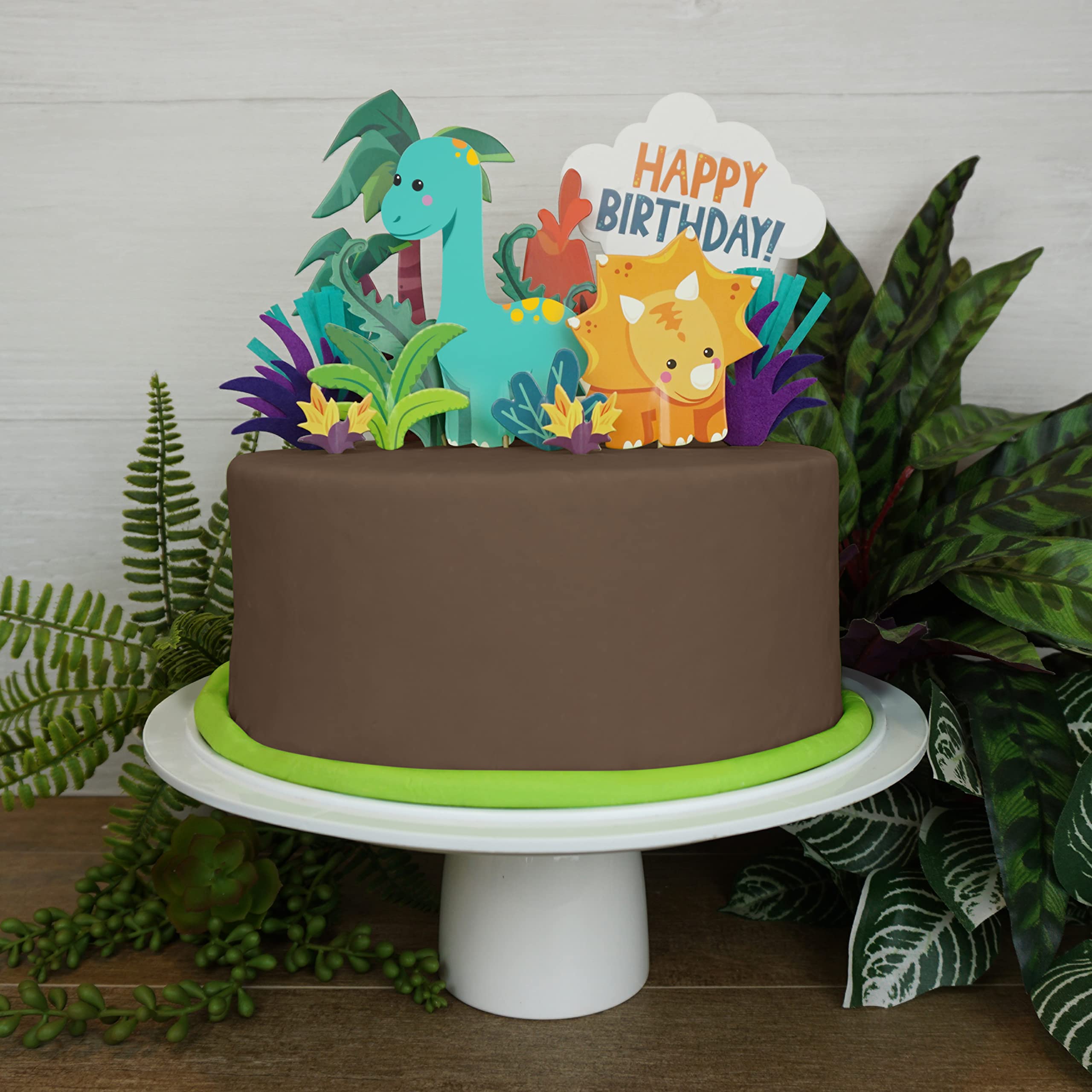 19-Piece Dinosaur Cake Toppers Set for Boys - T-Rex & Dino Birthday Cake Decorations - Perfect for Dinosaur Themed Parties, Baby Showers & Kids Birthday Cakes