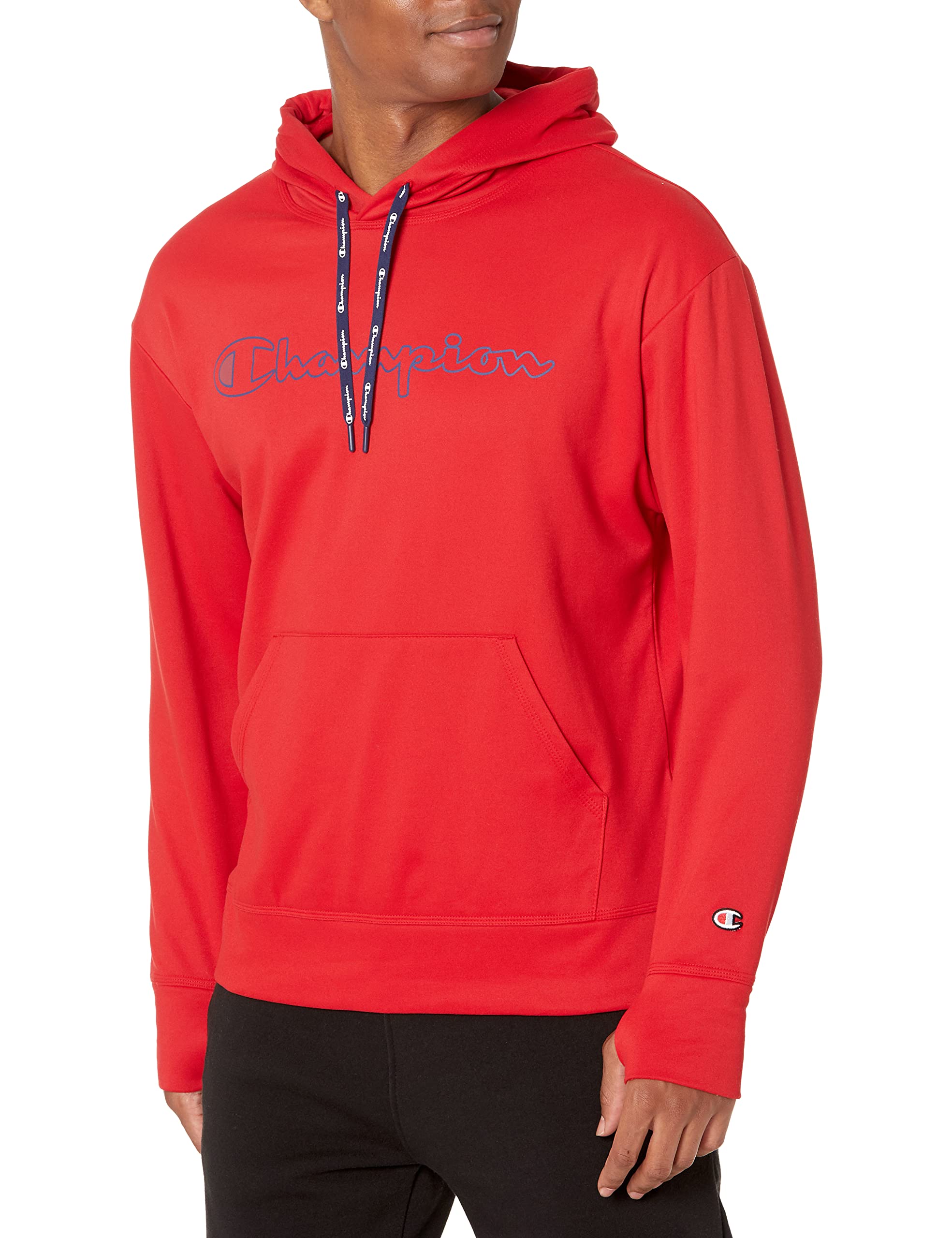 Champion Men's Game Day Moisture-Wicking Hooded Sweatshirt - Athletic Pullover Hoodie for Gym, Running & Casual Wear | Breathable & Comfortable Workout Top