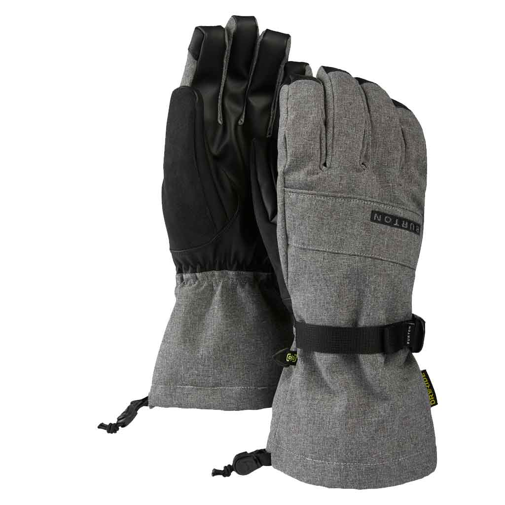 Burton 24/25 Profile Gloves - Waterproof & Insulated Winter Gloves for Skiing & Snowboarding - Gray Heather - Perfect for Cold Weather Outdoor Activities
