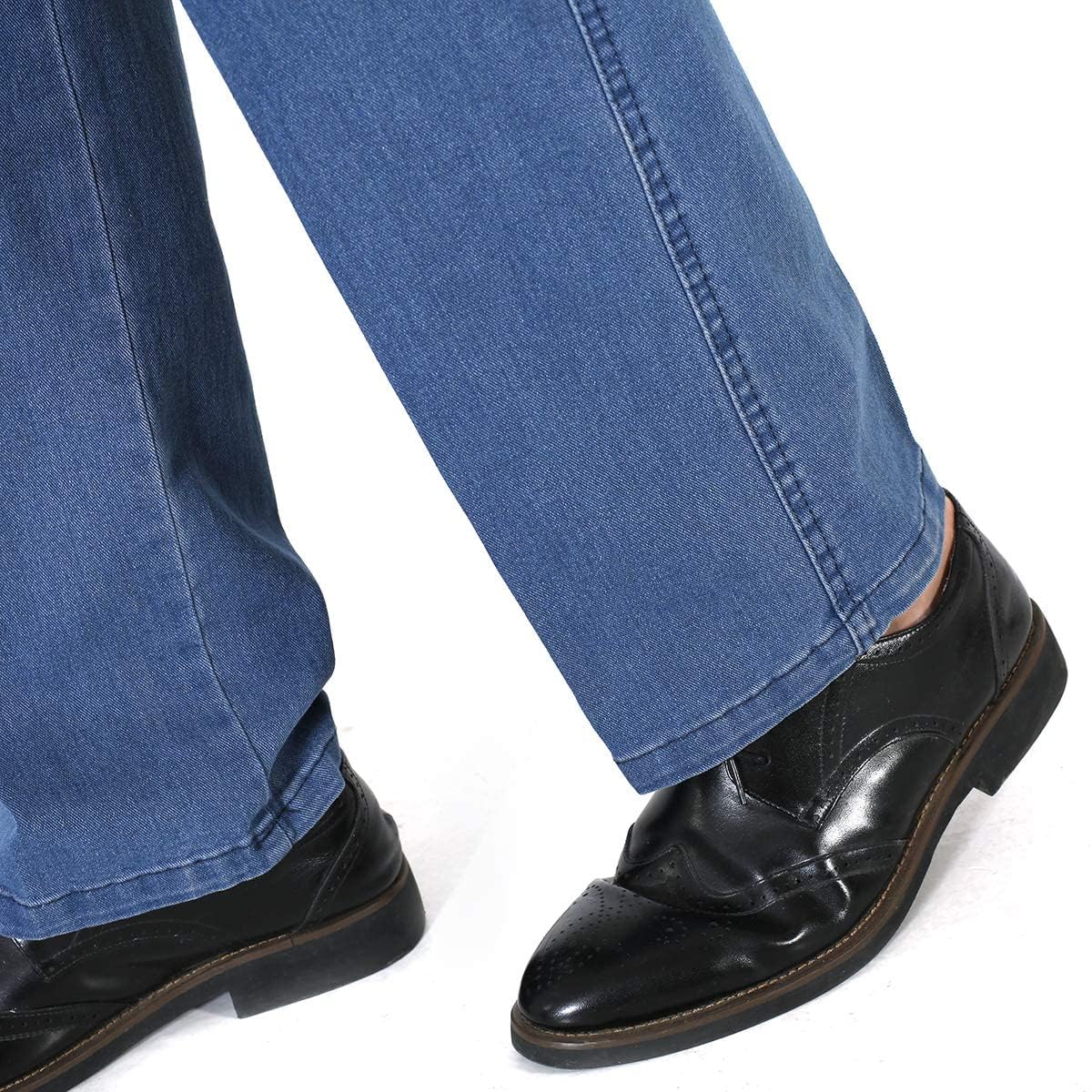 IDEALSANXUN Men's Stretch Elastic Waist Jeans - Comfortable Slim Fit Denim Pants for Casual Wear & Outdoor Activities