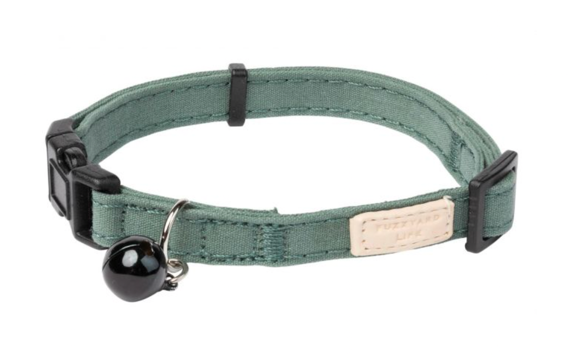 Premium Soft & Stylish Fuzzyard Cat Collar with Bell - Adjustable Breakaway Safety Collar for Indoor/Outdoor Cats - Perfect for Daily Wear, Grooming & Pet Identification