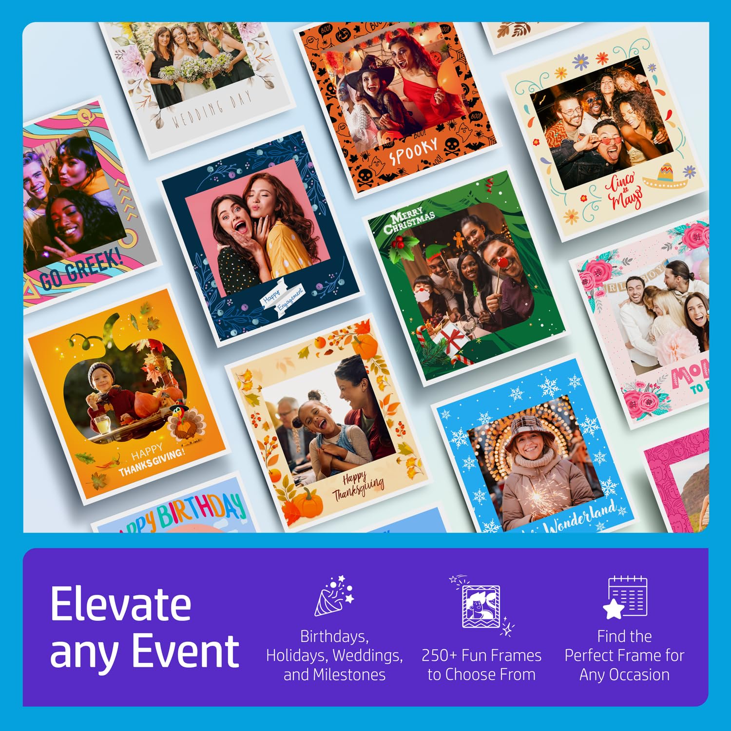 HP Sprocket Portable Instant Photo Printer with Zink Paper (100 Sheets) - Print Sticky-Back Photos from Phone, Includes Fedora Hats (6 Pack) & Pink Cowboy Hat with Tiara for Parties, Travel & DIY Scrapbooking