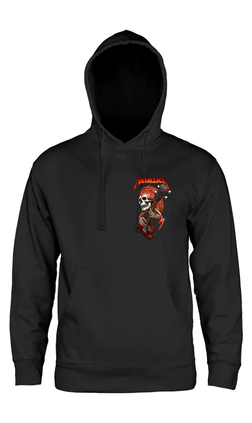 Powell Peralta x Metallica Men's Hoodie - Black Zip Up Sweatshirt for Skateboarding & Casual Wear