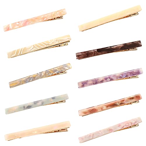 COSYOO 10PCS Alligator Hair Clips - Acrylic Fashion Hair Accessories for Women, Handmade Elegant Duckbill Barrettes for Party, Wedding & Daily Use
