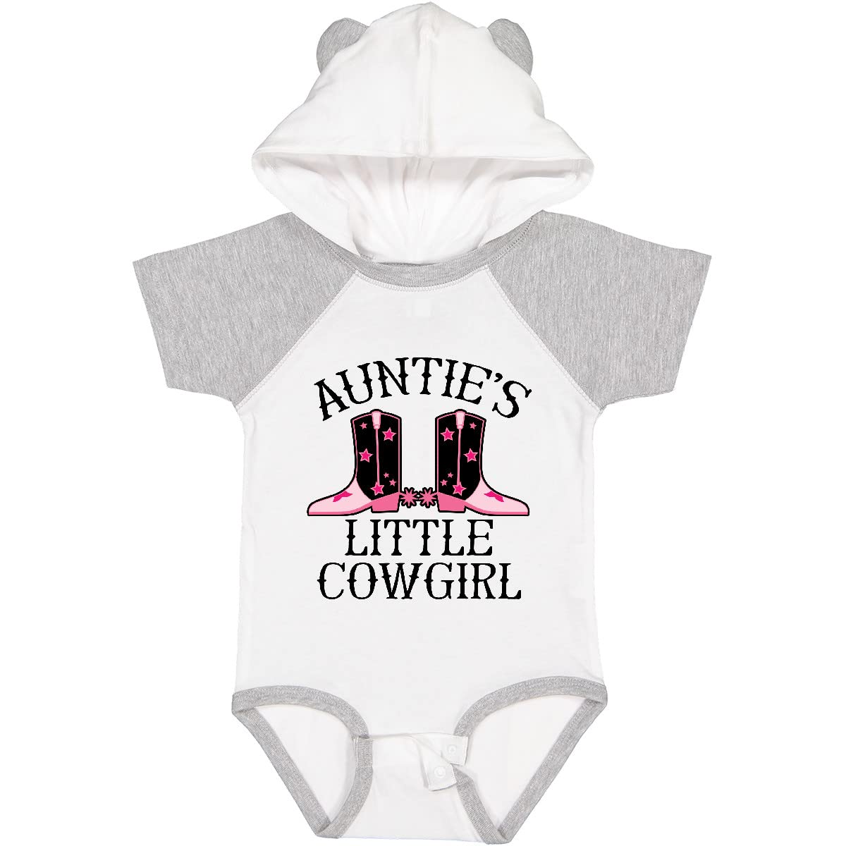 Inktastic Auntie Little Cowgirl Baby Clothes - Adorable Western-Themed Infant Bodysuit for Newborns & Toddlers | Perfect for Cowboy-Themed Parties, Photo Shoots & Western Outfits