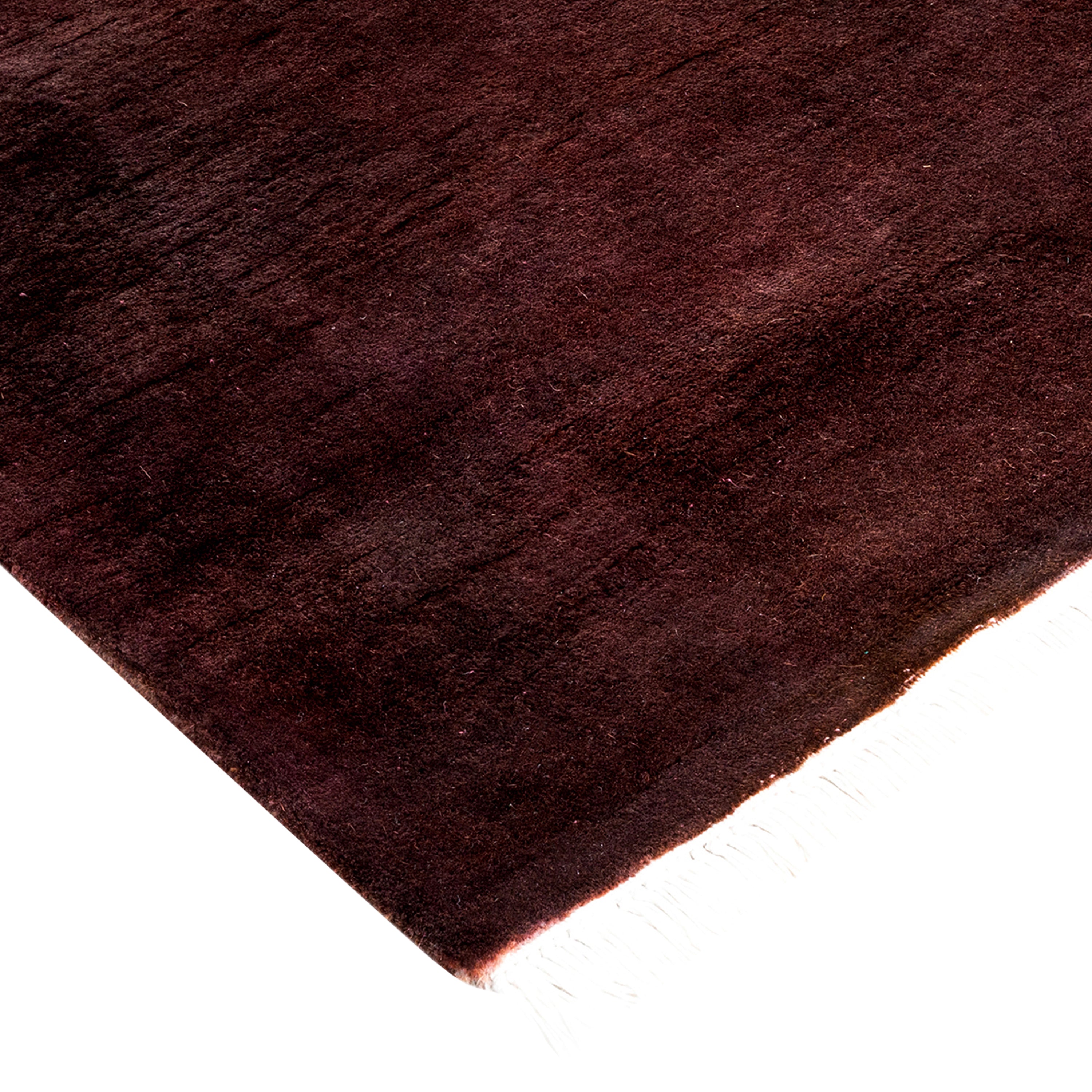Premium Brown Overdyed Wool Runner Rug 2'6