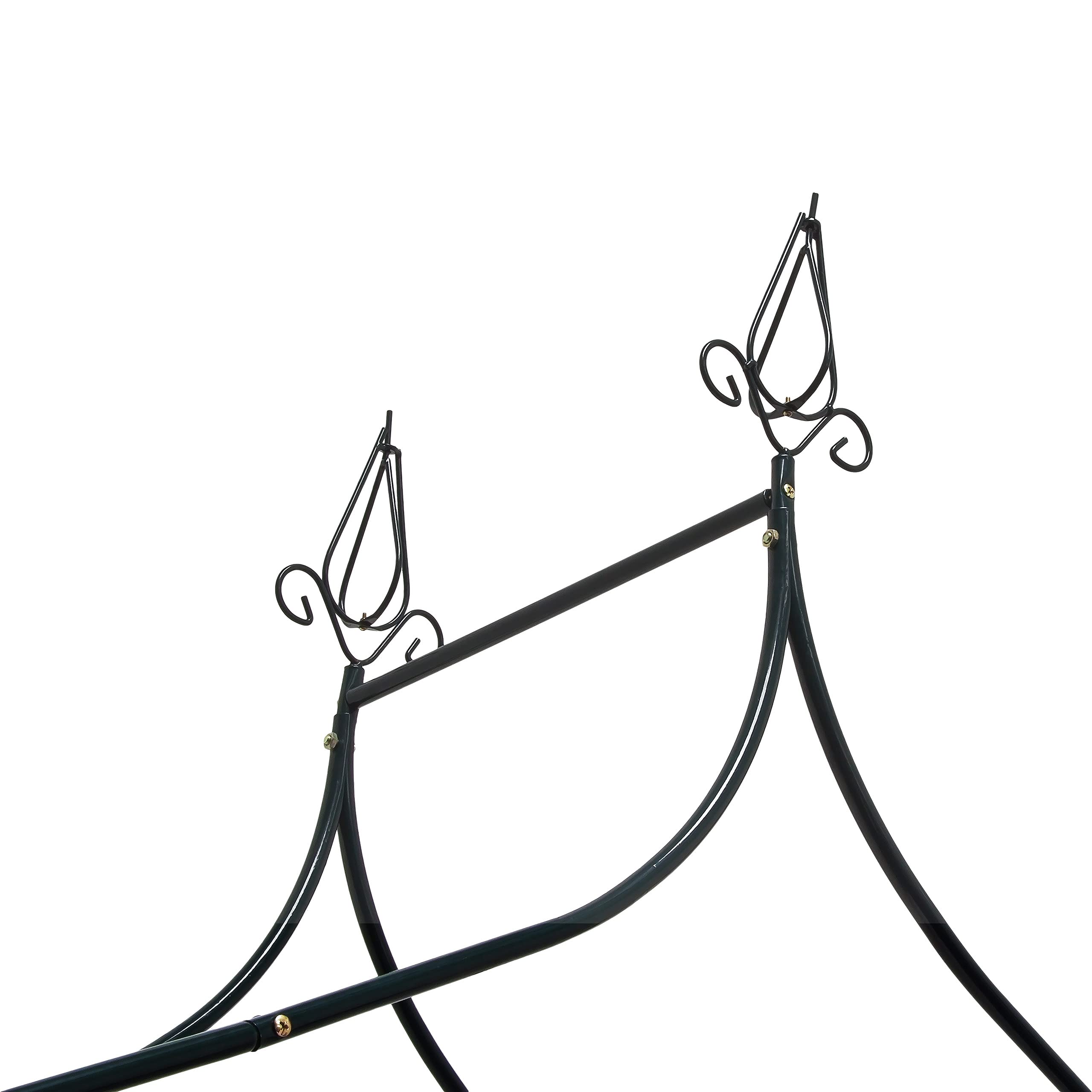 Relaxdays Romantic Rose Arch for Climbing Plants - 2.4m Tall Metal Garden Trellis with Dark Green Finish | Perfect for Wedding Decor, Vine Support & Outdoor Garden Structures