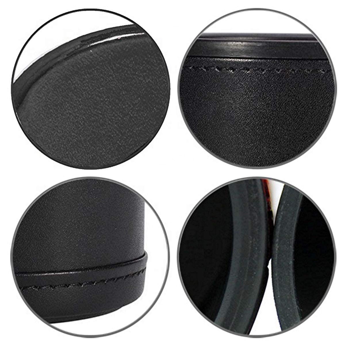 Premium Black PU Leather Dice Cup Set with 16mm Ivory Poker Dice & Storage Pouch - 4 Pack for Casino Nights, Poker Games, Family Board Game Nights & Travel Entertainment