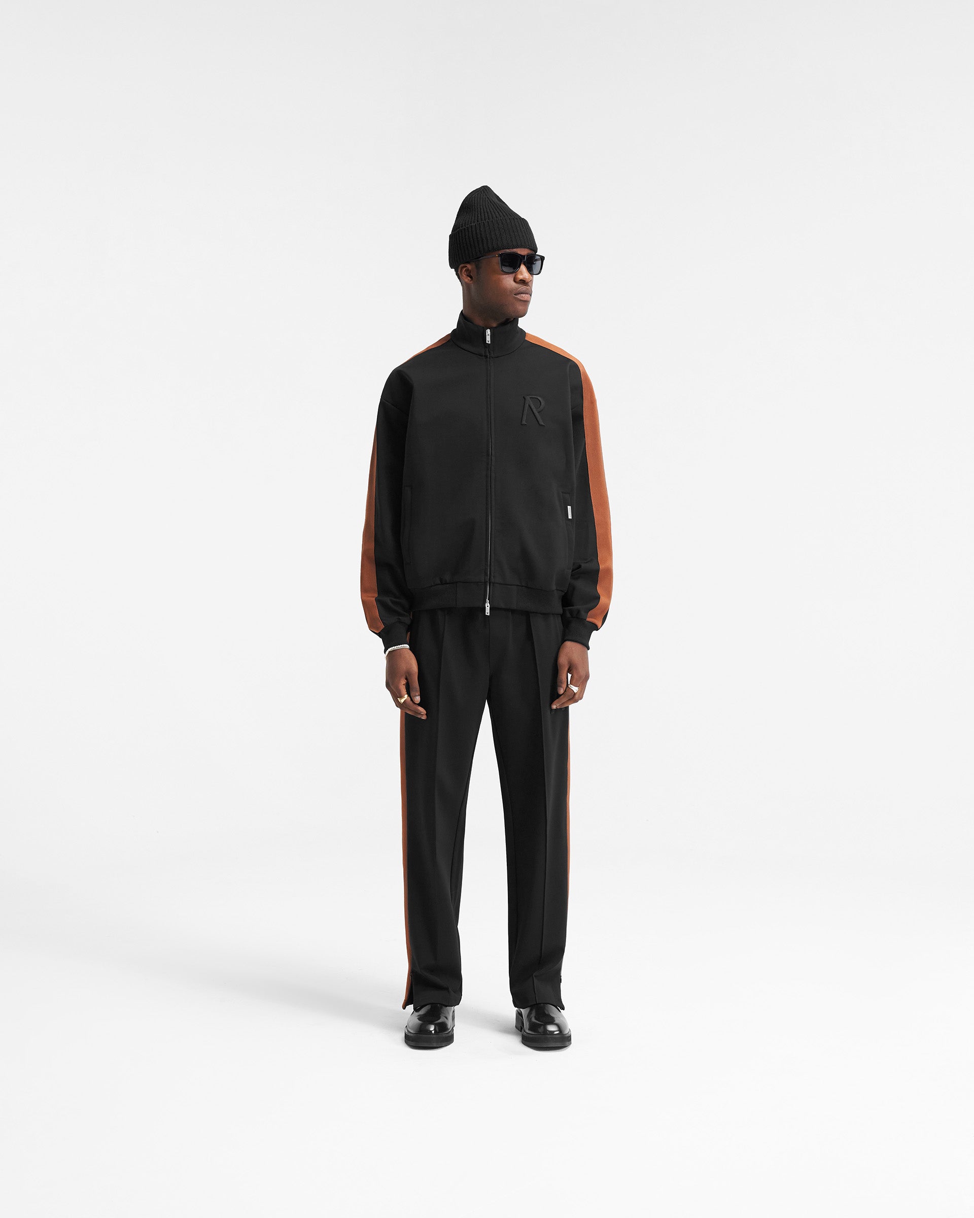 Initial Tracksuit Jacket - Black | Stylish Men's & Women's Athletic Wear for Gym, Running & Casual Outfits