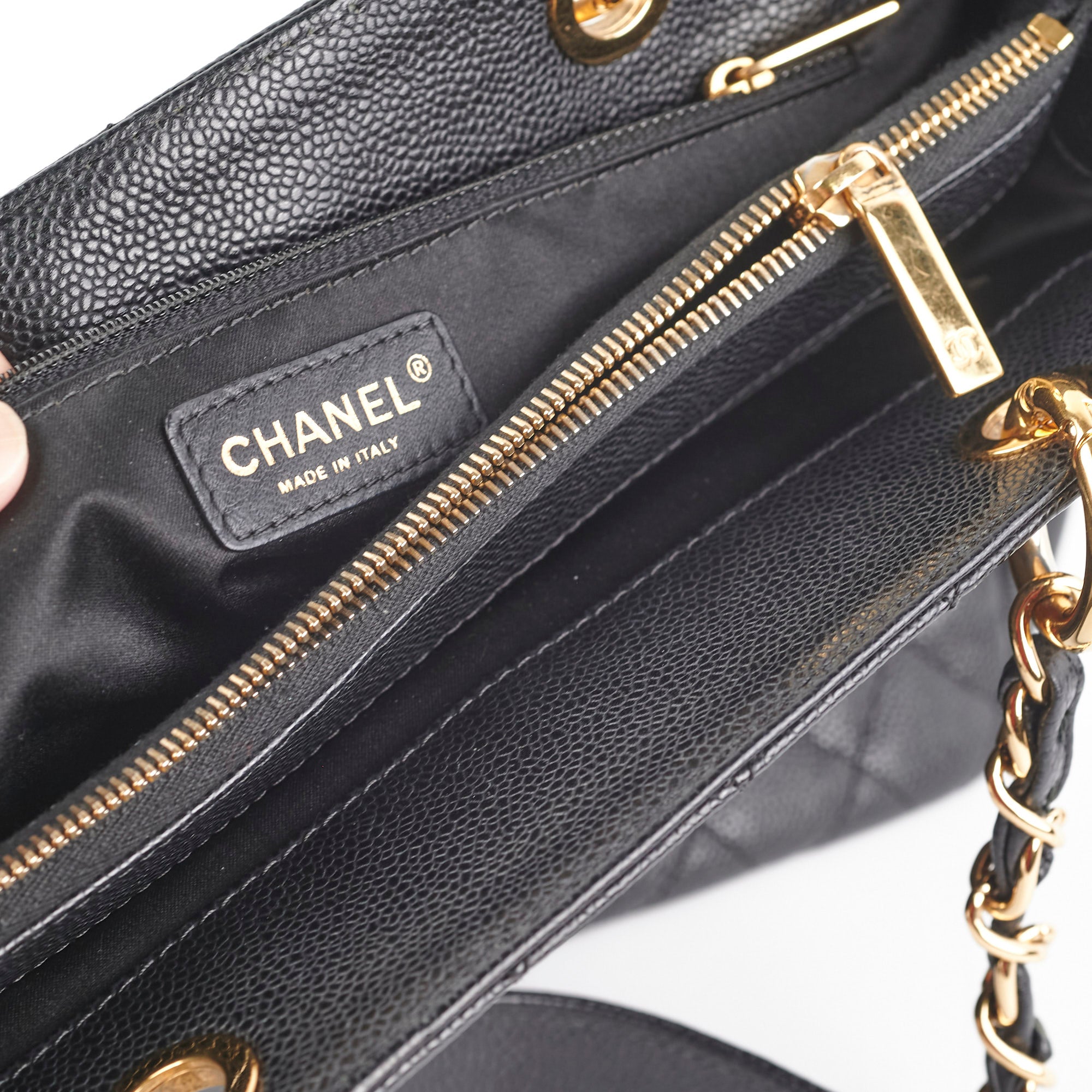 Chanel Caviar GST Grand Shopping Tote Bag - Black Leather Luxury Handbag for Women | Perfect for Work, Travel & Everyday Use