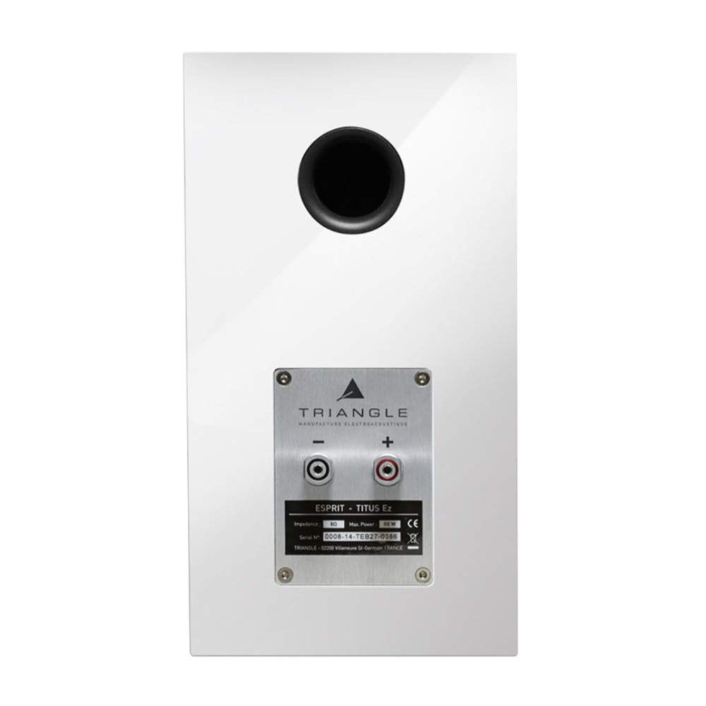 Triangle Esprit Titus Ez Hi-Fi Bookshelf Speakers - Premium White High Gloss Finish (Pair) | Perfect for Home Theater, Music Listening & Audiophile Setups