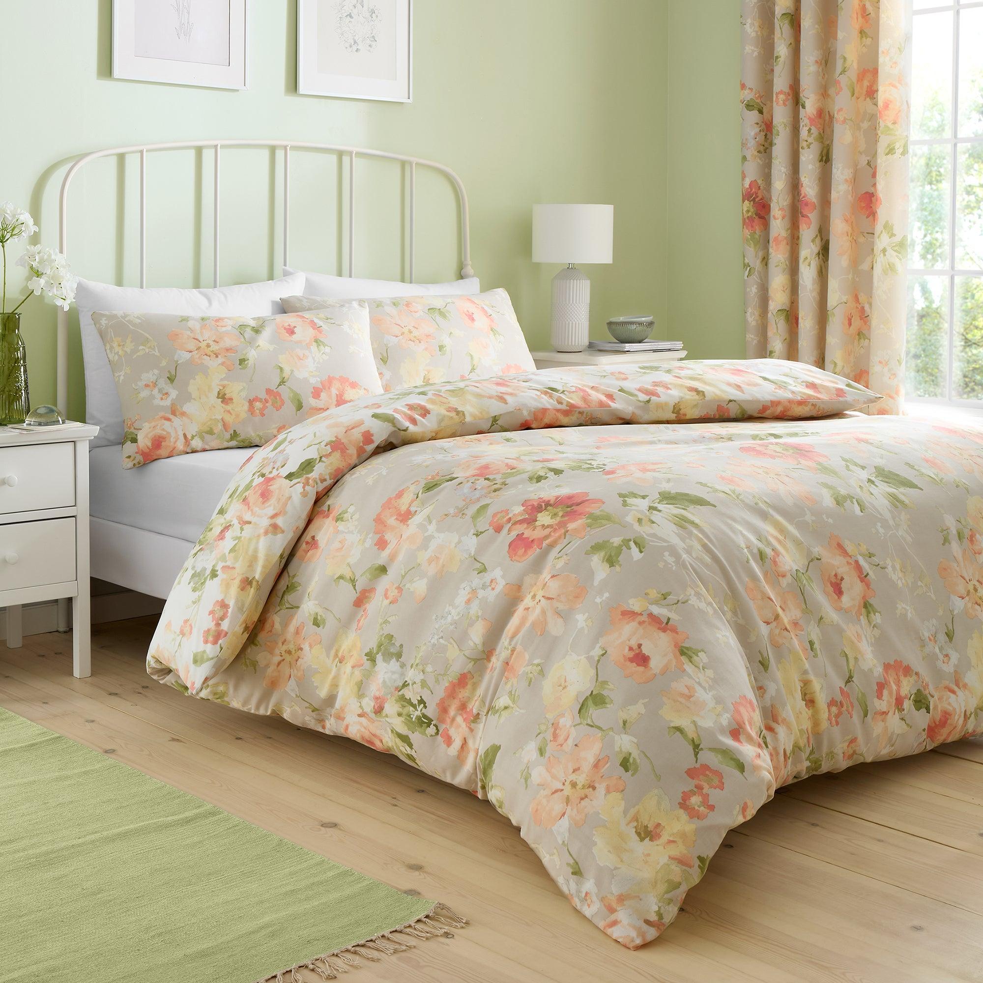 Dreams & Drapes Flourette Duvet Cover Set - Natural Cotton Soft Bedding for Cozy Sleep & Stylish Bedroom Decor