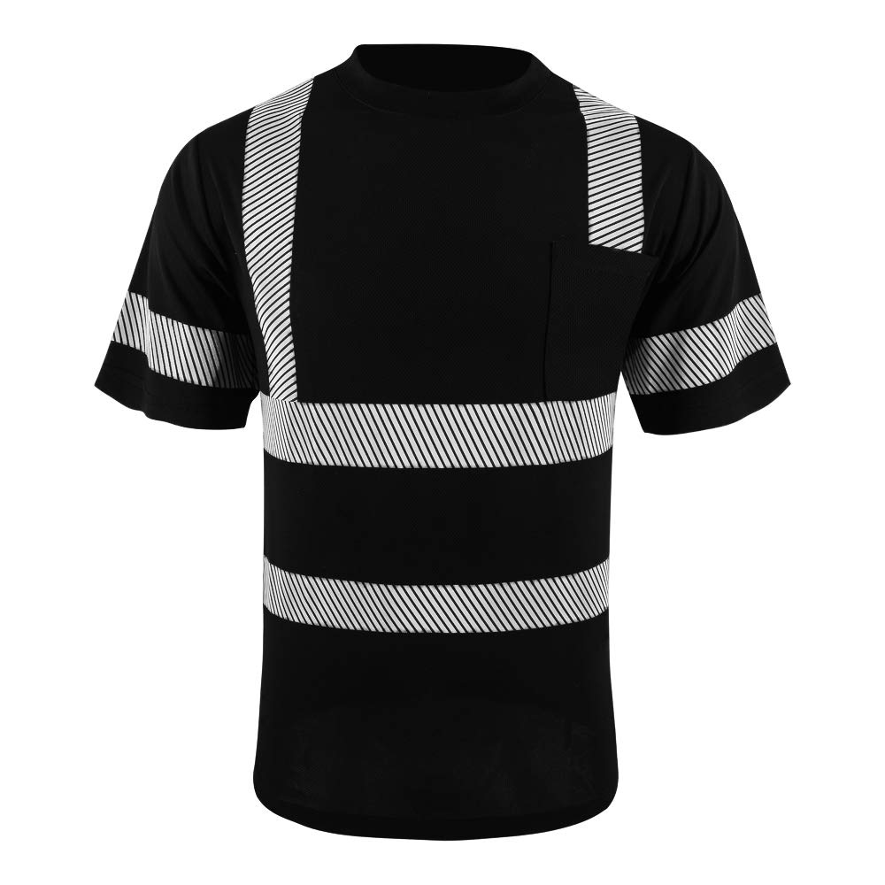 ANSI Class 3 Hi Vis Safety Shirts with Heat Transfer Reflective Strips - High Visibility Work Shirts for Men & Women - Ideal for Construction, Road Work & Nighttime Safety