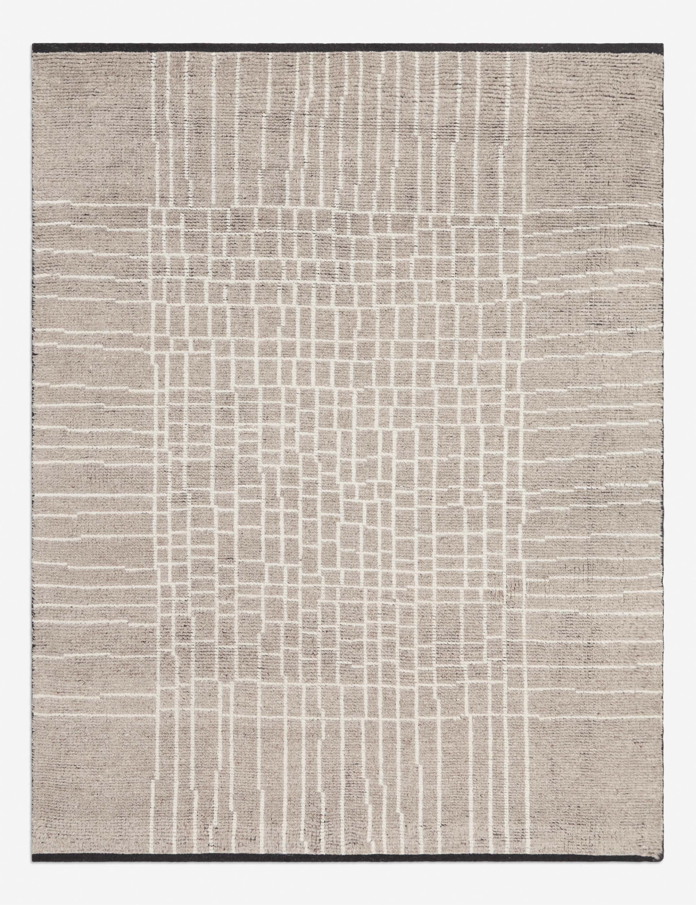 Diora Moroccan Style Hand Knotted Wool Rug Swatch 18x18 Inches - Premium Handmade Area Rug for Living Room, Bedroom & Office Decor
