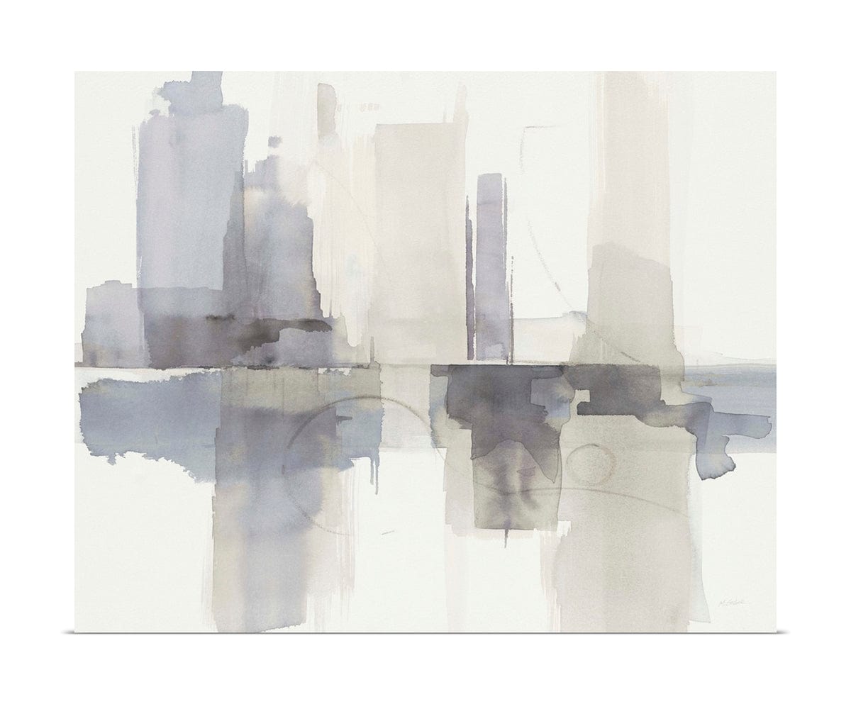 Improvisation II Gray Crop Wall Art - Modern Abstract Canvas Painting for Living Room, Bedroom & Office Decor