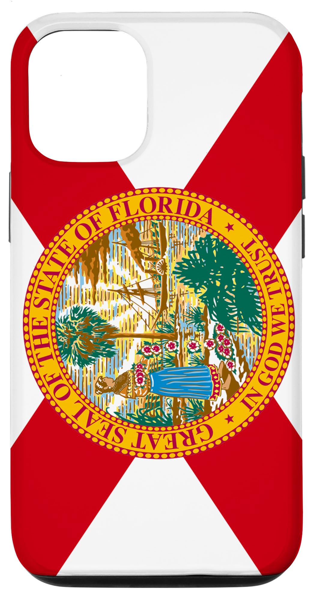 iPhone 12/12 Pro Case with Florida State Flag Design - Durable Protective Cover for Everyday Use, Travel & Showcasing State Pride