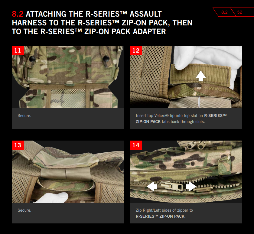 Crye Precision R Series Zip On Pack - Tactical Backpack for Military & Outdoor Use | Durable MOLLE-Compatible Gear for Hiking, Camping & Airsoft
