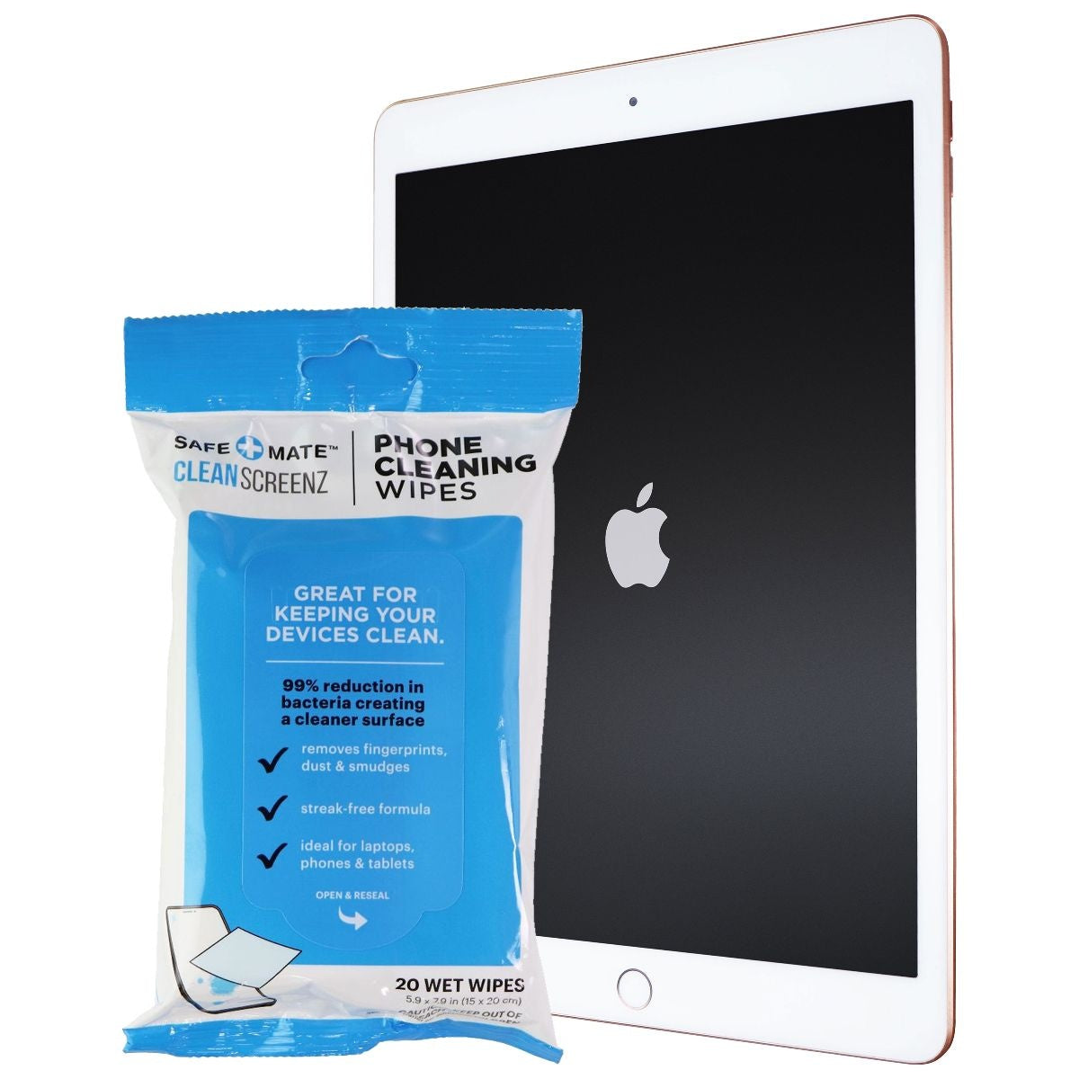 Apple iPad 10.2-inch 7th Generation Tablet (A2197) Wi-Fi 32GB Gold - Perfect for Work, School & Entertainment + Includes FREE Screen Cleaning Wipes