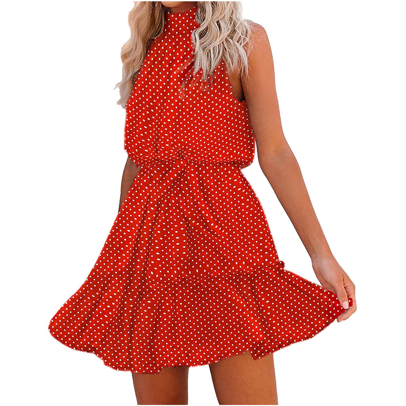 ONHUON Women's Summer Casual Tunic Dress - Loose Fit, Leopard & Floral Print, Short Sleeve, V-Neck - Perfect for Beach, Vacation, and Everyday Wear