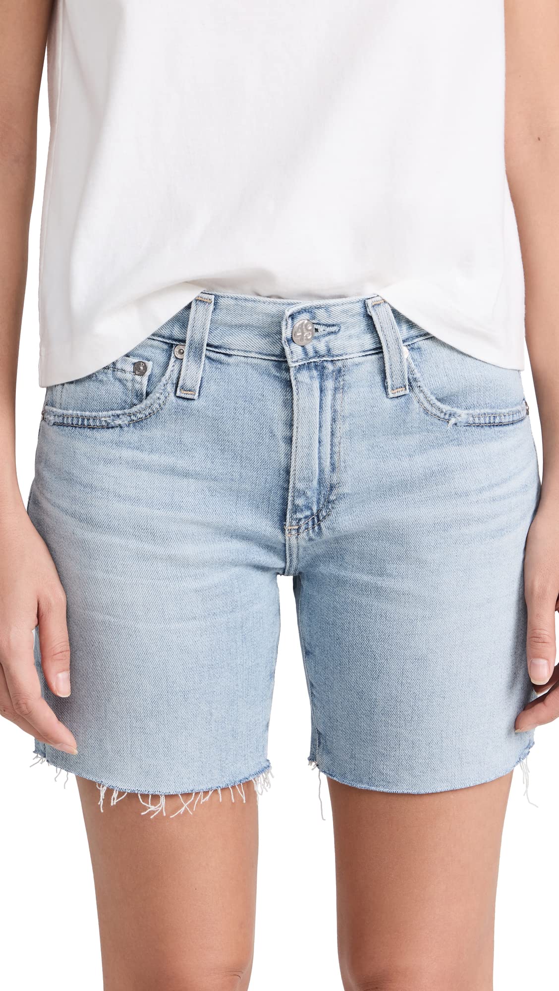AG Adriano Goldschmied Women's High-Rise Stretch Denim Shorts | Comfortable & Stylish Summer Shorts for Casual Wear, Beach & Outings