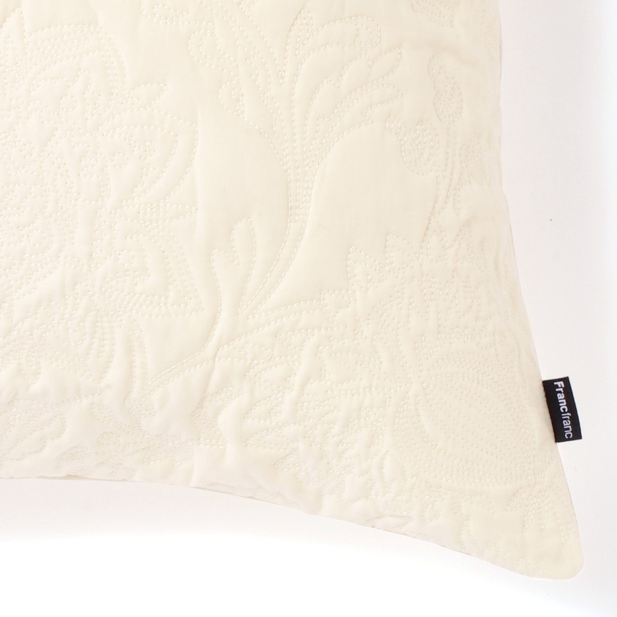 Premium Damask Quilted Cushion Cover 18x18 Inches - Luxury White Decorative Pillow Case for Sofa, Bed & Home Decor - Perfect for Living Room, Bedroom & Gift Giving